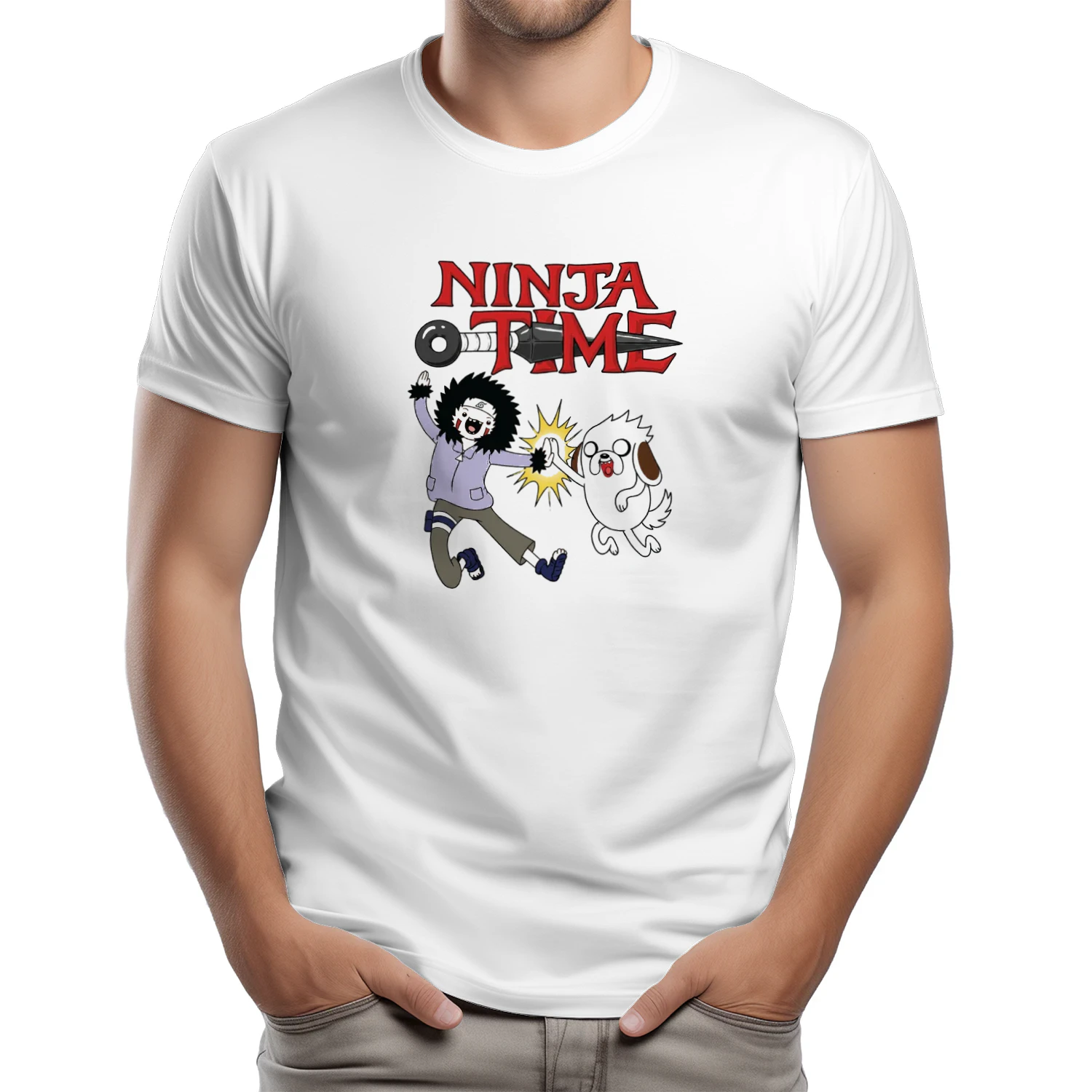 Ninja Time Kiba And Akamaru Parody T-shirt