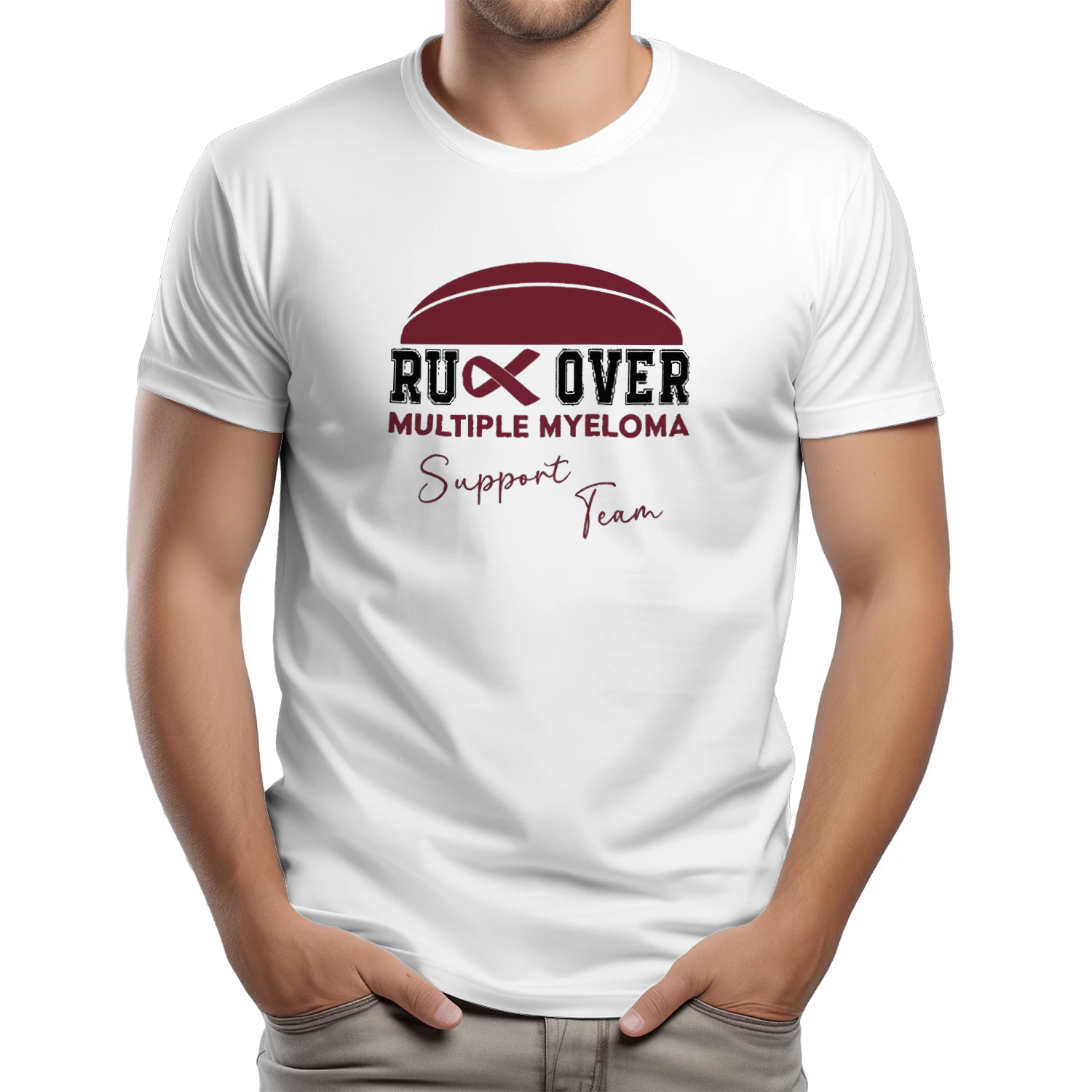 Rugby Multiple Myeloma Support Myeloma Cancer T-shirt  Myeloma Awareness Design