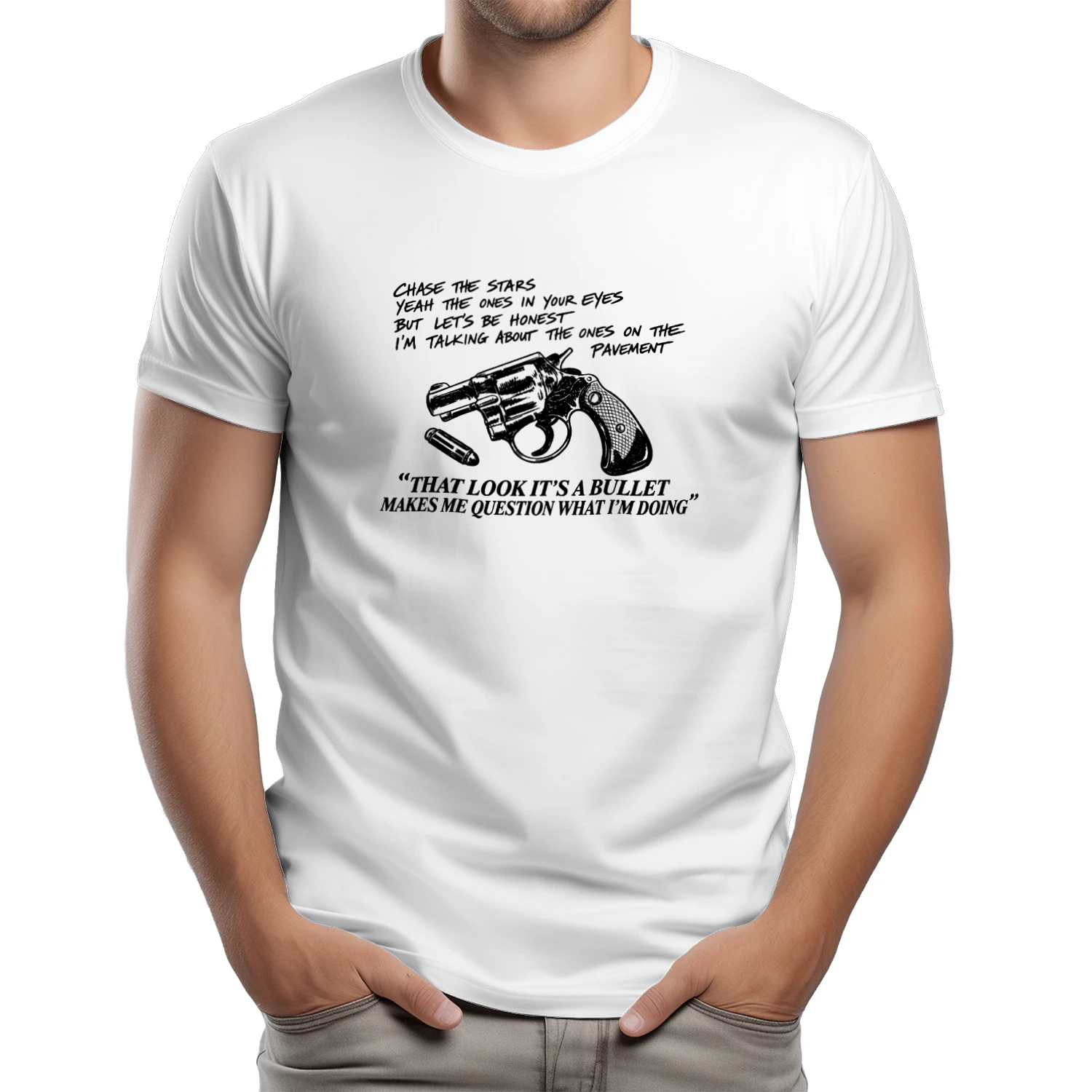 That Look Its A Bullet Makes Me Question What I Am Doing T-shirt  Funny Bullet Humor Design
