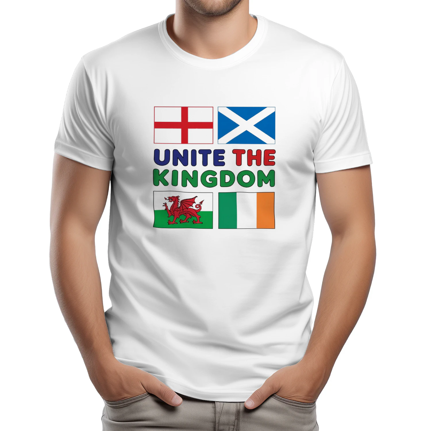 Unite the Kingdom Flags British Isles England Scotland Wales Ireland T-shirt  British Pride Design