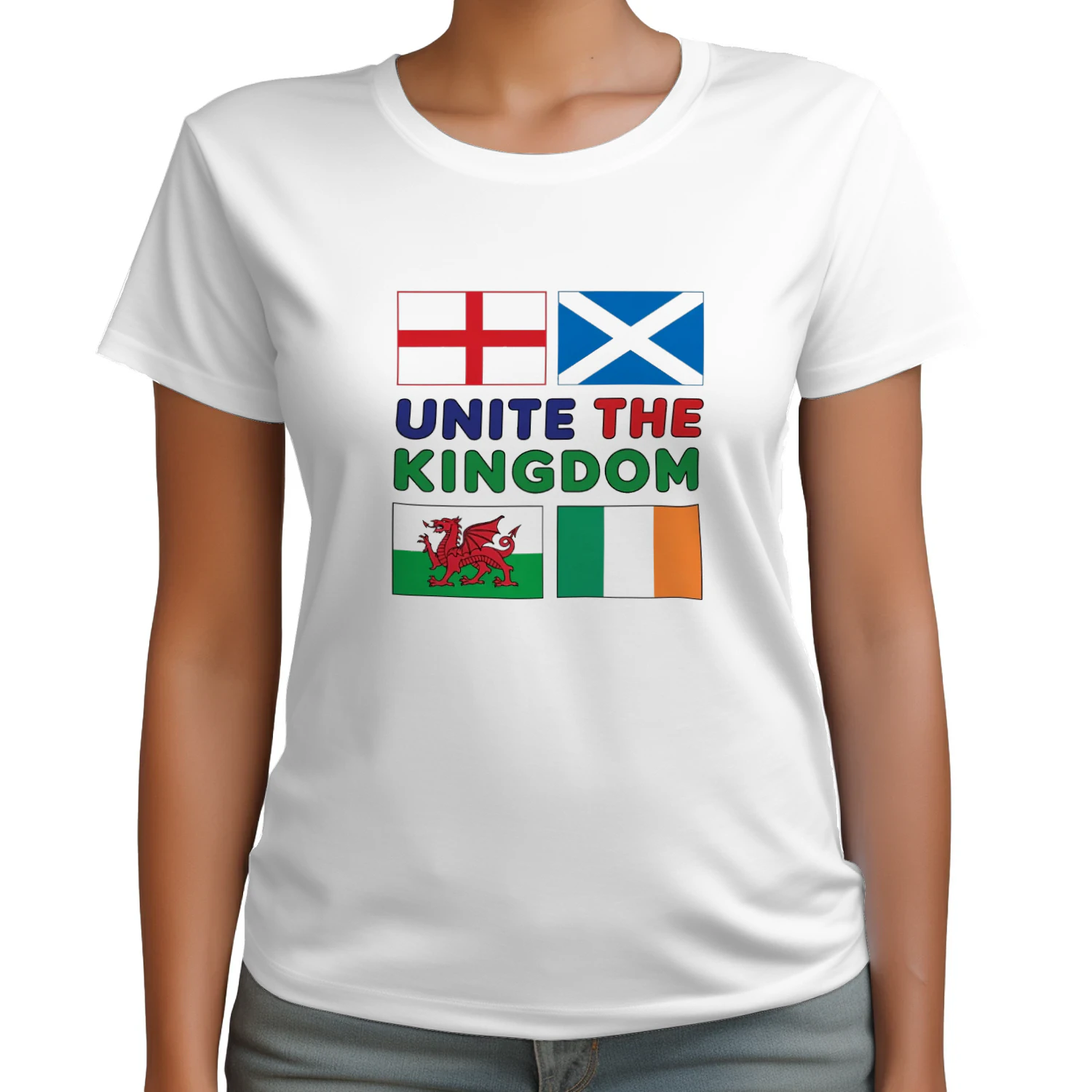 Unite the Kingdom Flags British Isles England Scotland Wales Ireland T-shirt  British Pride Design