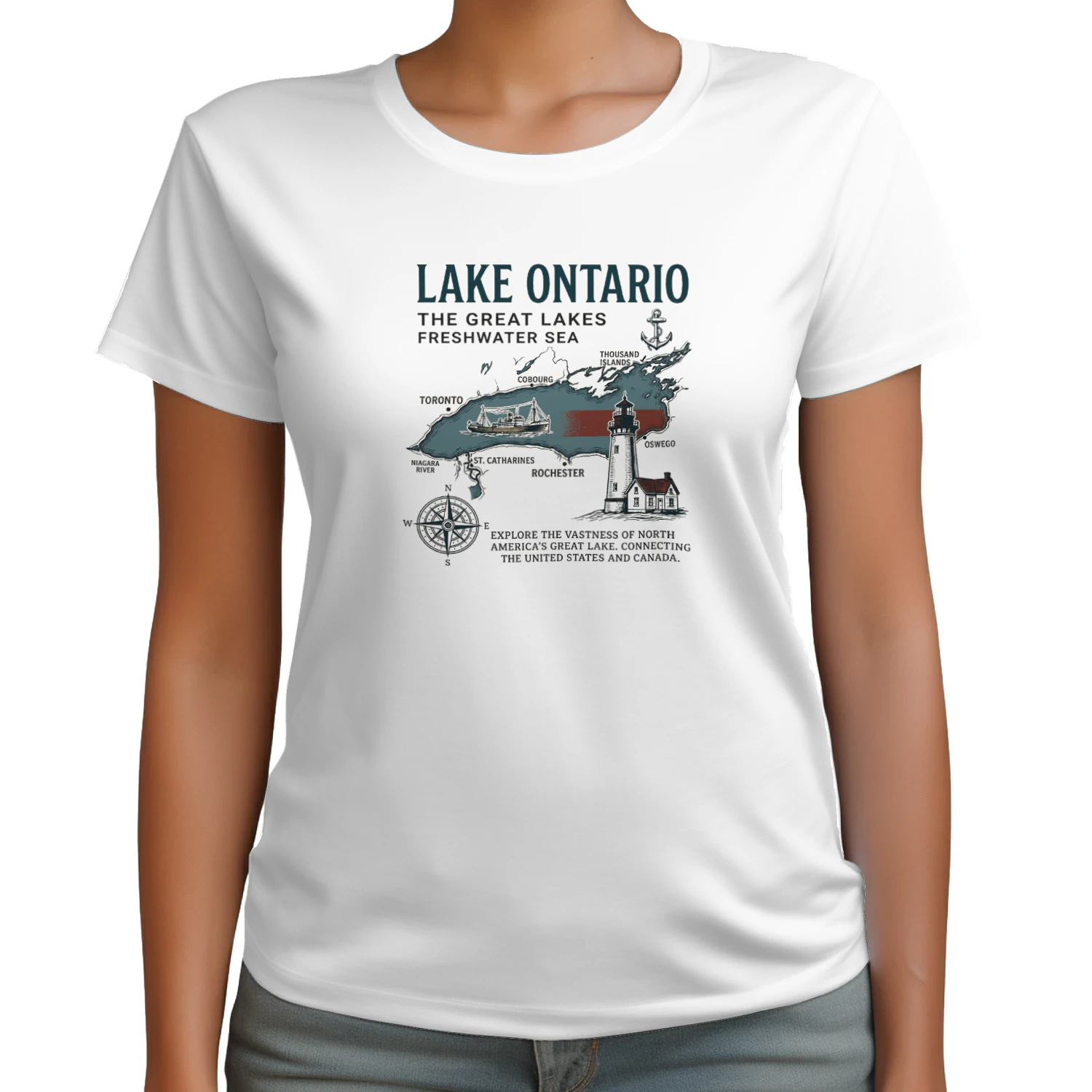Lake Ontario The Great Lakes Freshwater Sea Lake Ontario Trump T-shirt  Great Lakes Trump Design