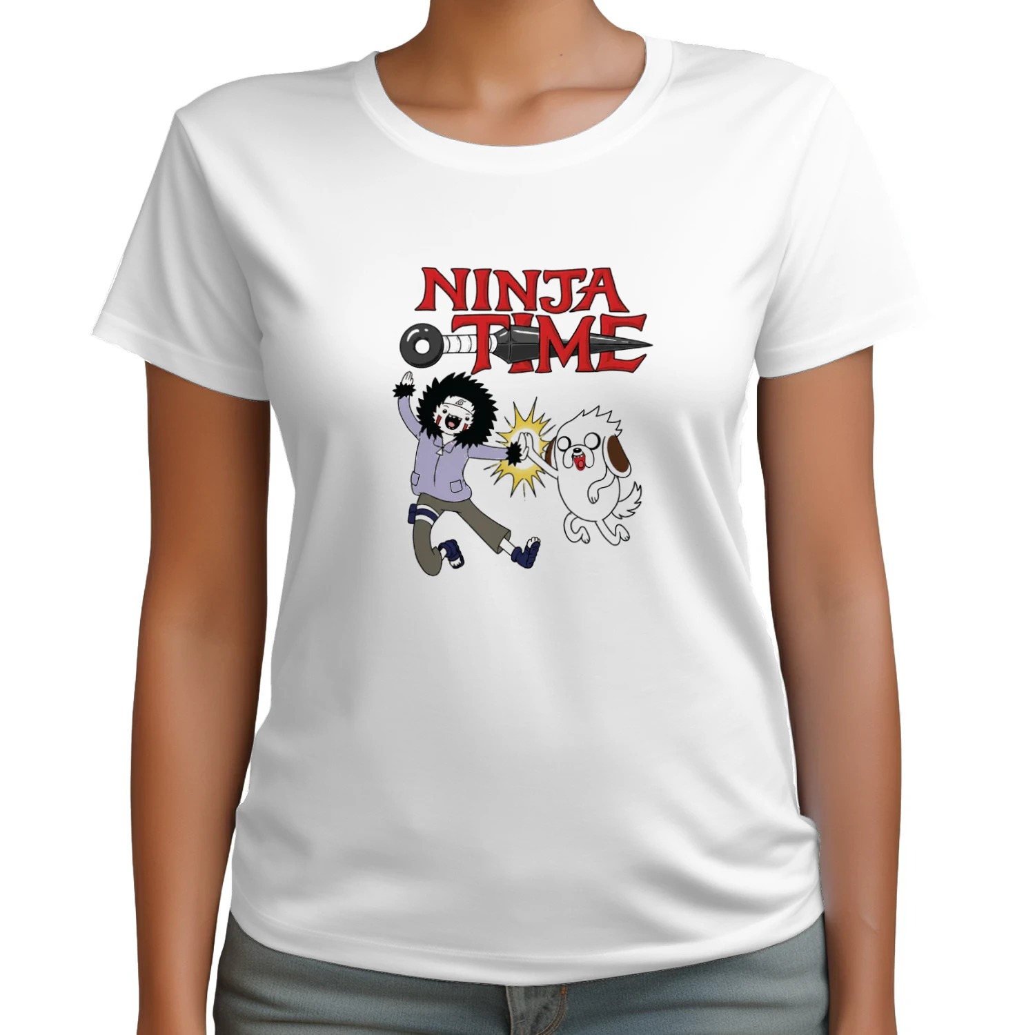 Ninja Time Kiba And Akamaru Parody T-shirt