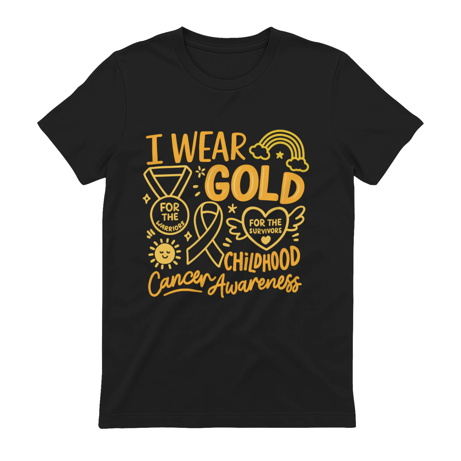 I Wear Gold For Childhood Cancer Awareness T-Shirt