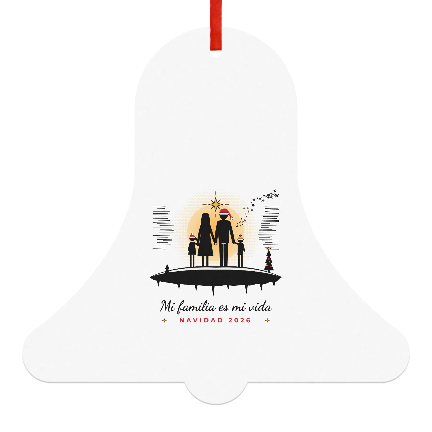 Bola de Navidad Campana Mi familia es mi vida – Navidad 2026