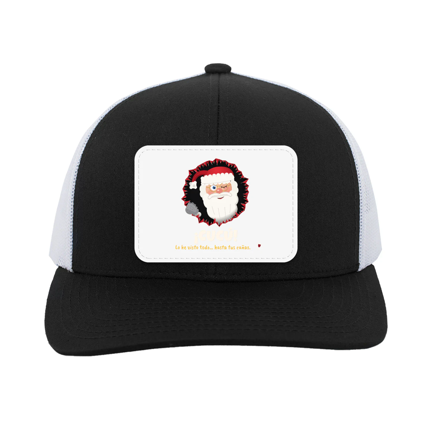 Gorra Trucker con Parche ¡Cucú! Papá Noel – Regalo de Navidad divertido