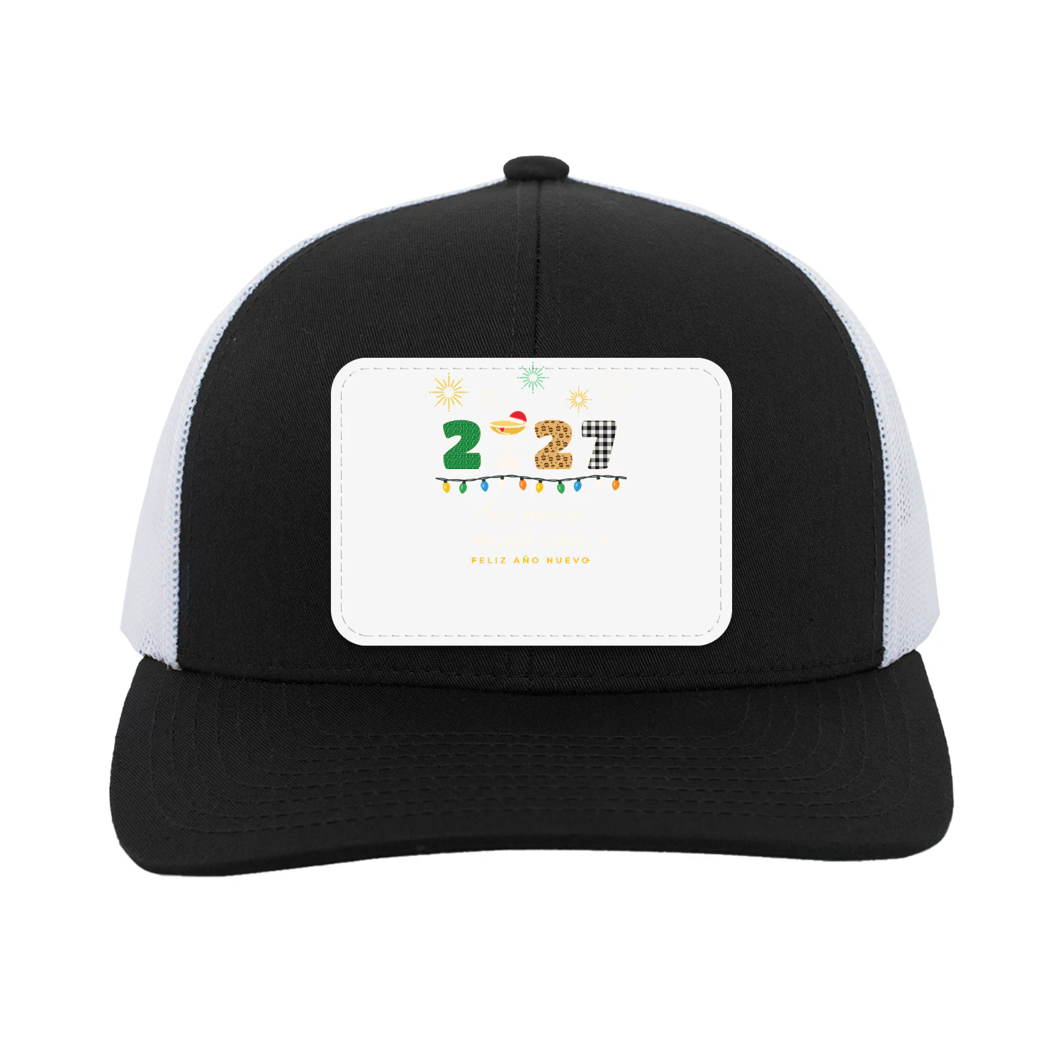 Gorra Trucker con Parche Año nuevo, mismo amor 2027 – Regalo de Nochevieja