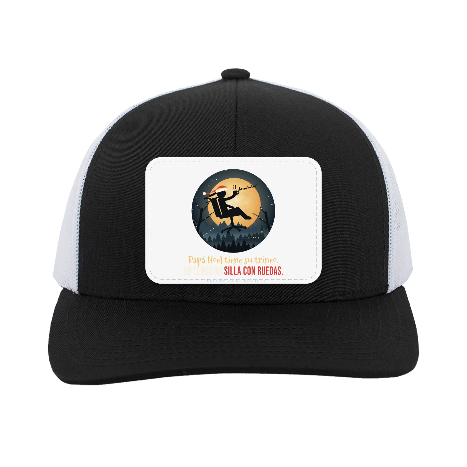 Gorra Trucker con Parche Yo tengo mi silla con ruedas – Regalo para enfermeras de noche