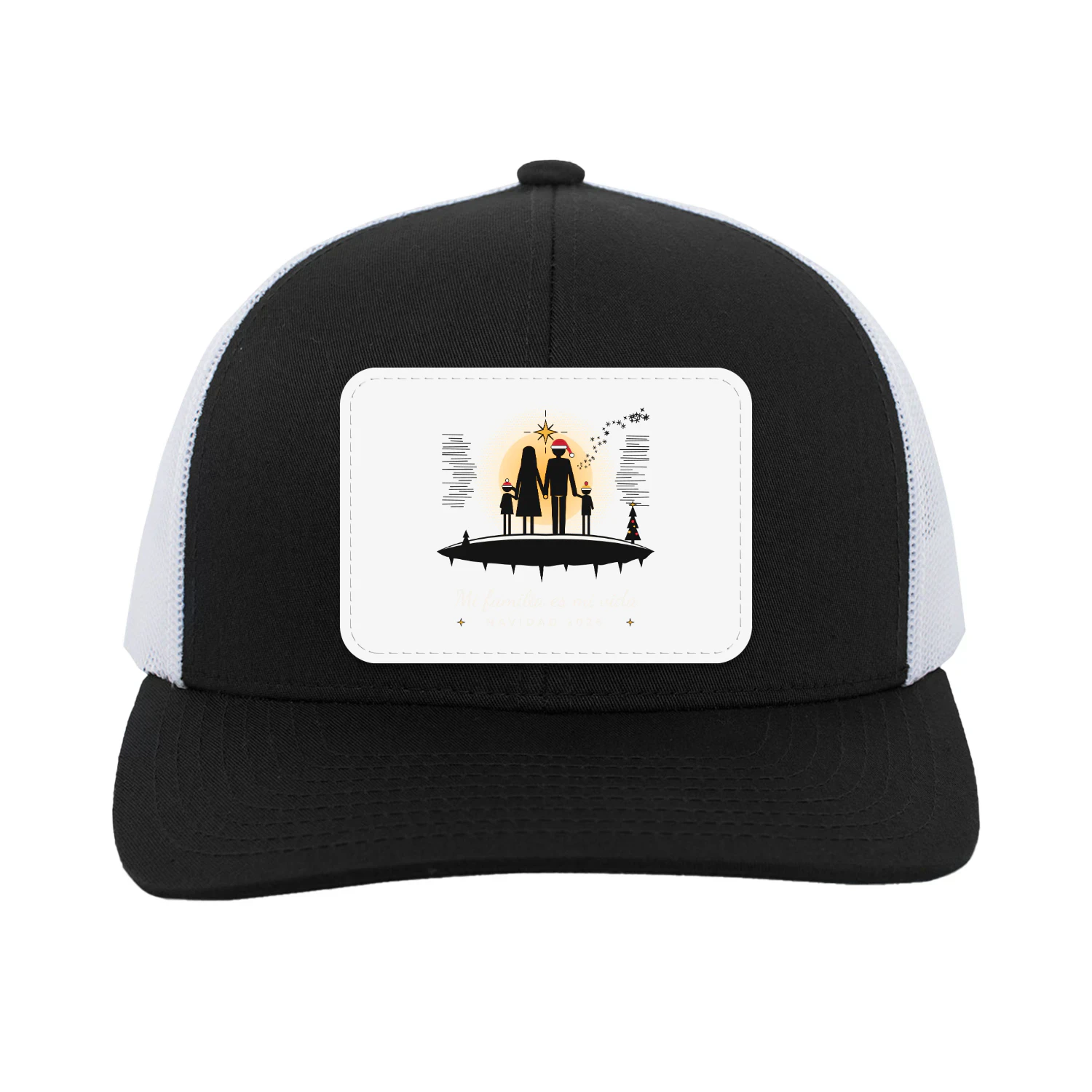 Gorra Trucker con Parche Mi familia es mi vida – Navidad 2026