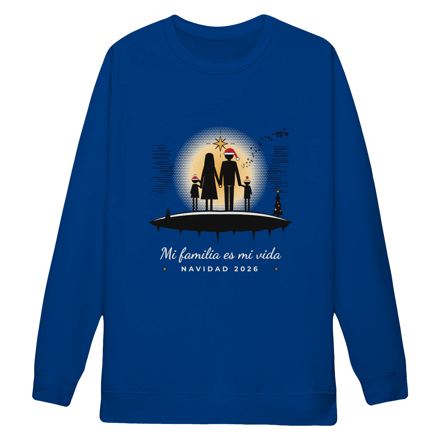 Sudadera Cuello Redondo Mi familia es mi vida – Navidad 2026