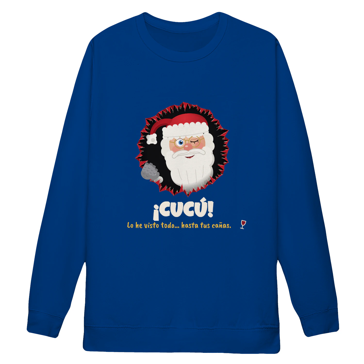 Sudadera Cuello Redondo ¡Cucú! Papá Noel – Regalo de Navidad divertido