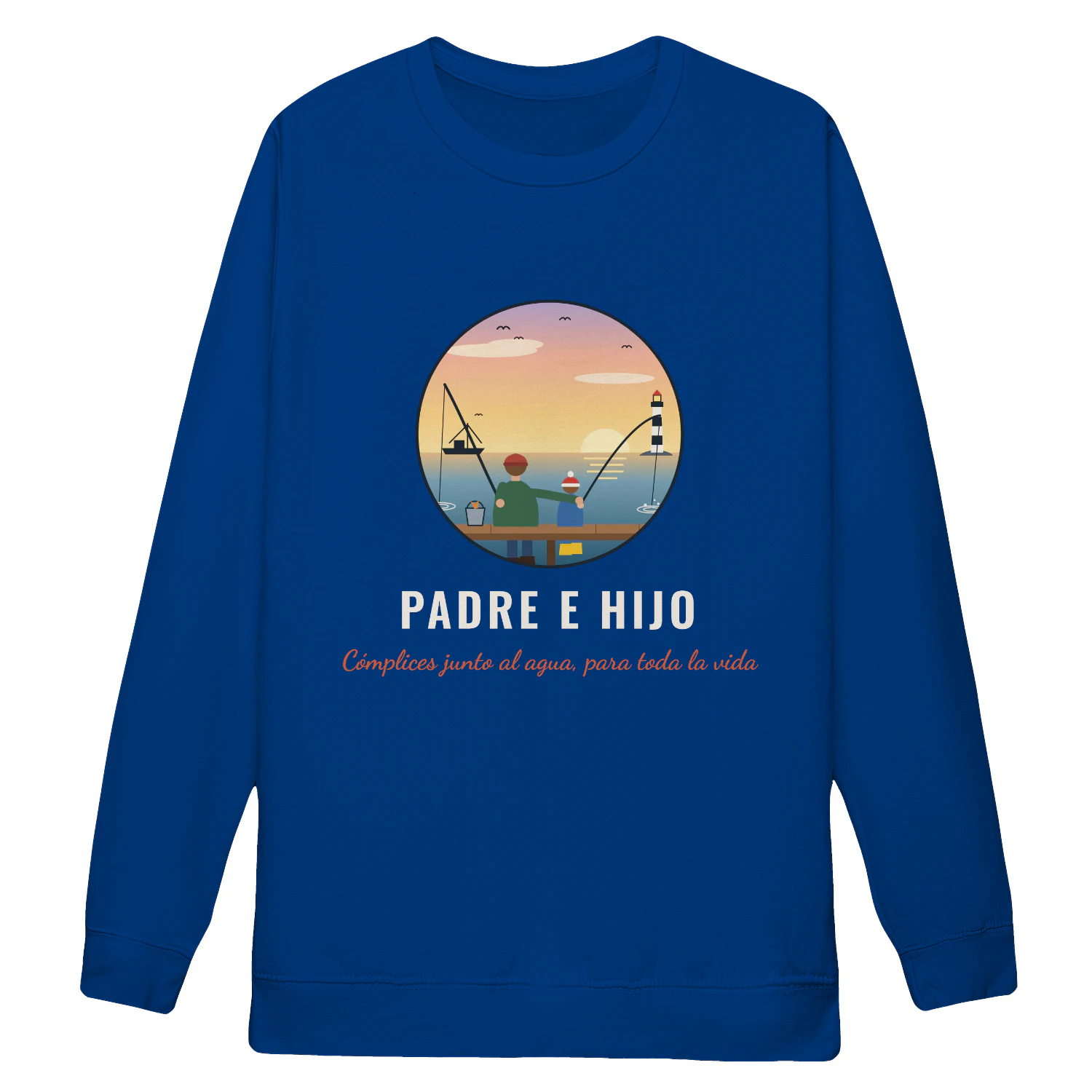 Sudadera Cuello Redondo Padre e hijo – Cómplices de pesca