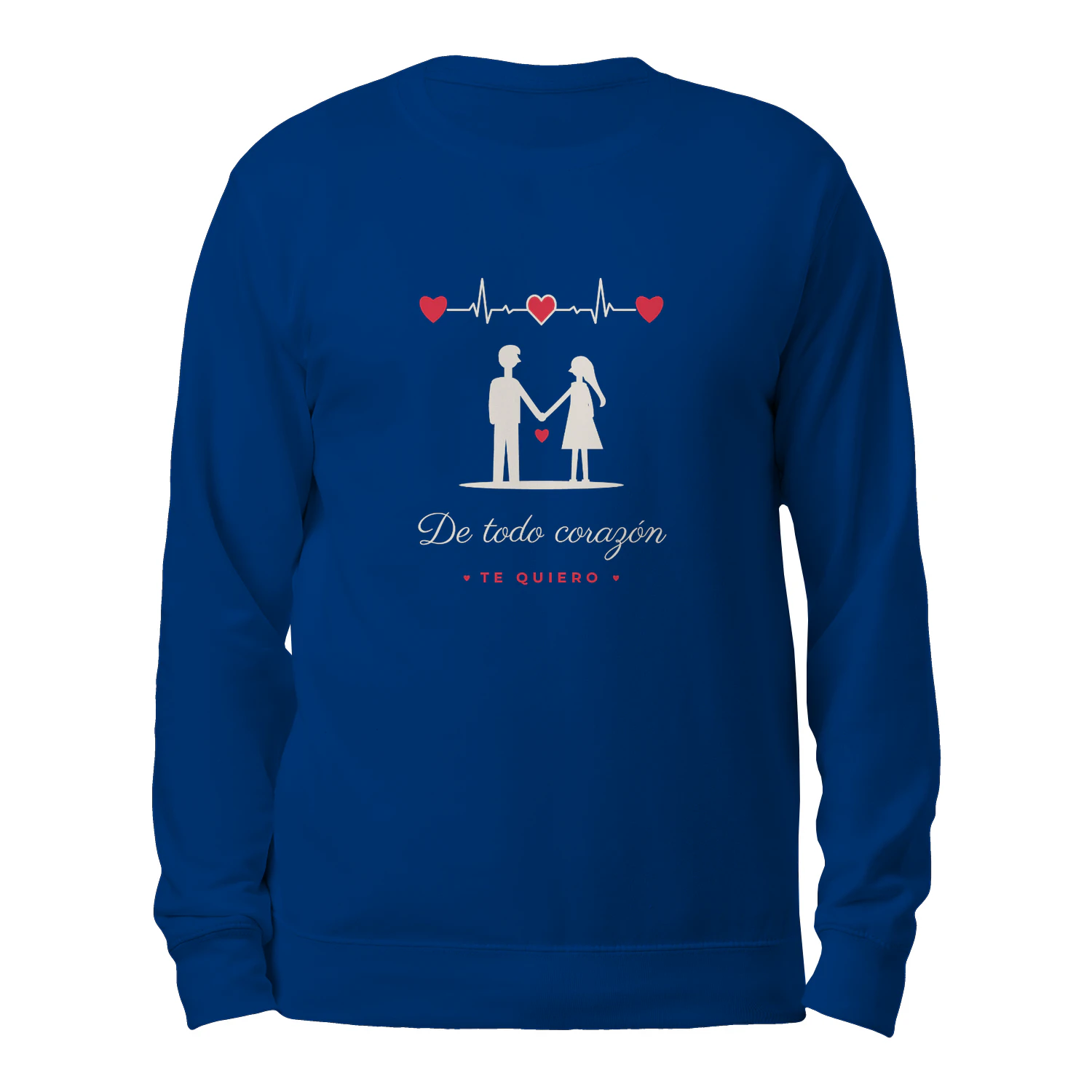 Sudadera Cuello Redondo De todo corazón – Regalo Te quiero