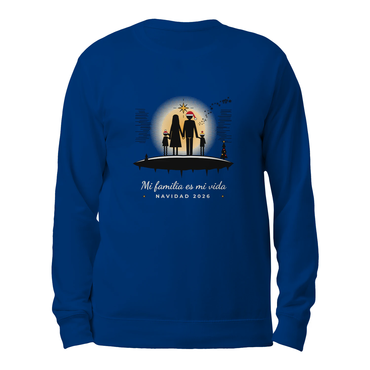 Sudadera Cuello Redondo Mi familia es mi vida – Navidad 2026