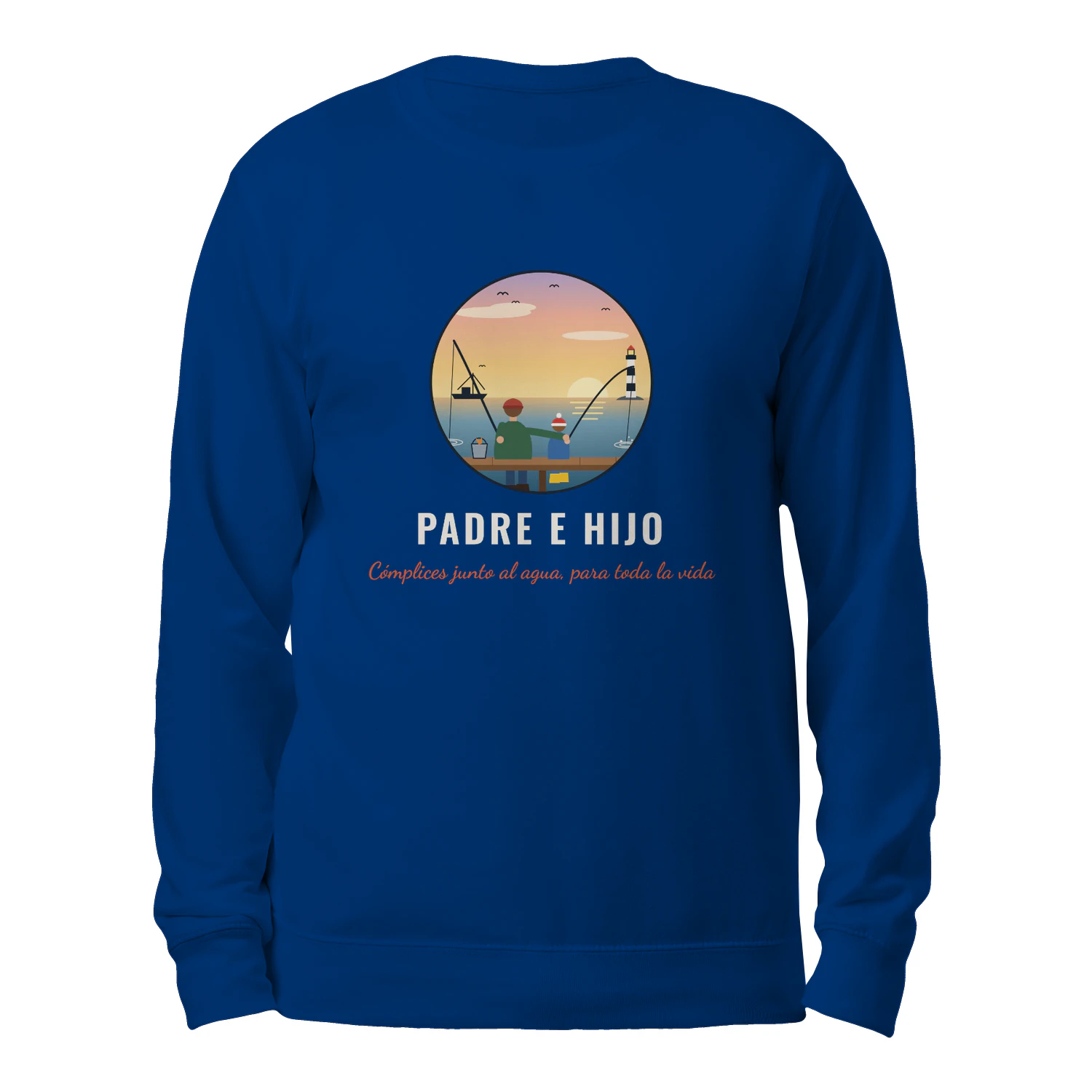 Sudadera Cuello Redondo Padre e hijo – Cómplices de pesca