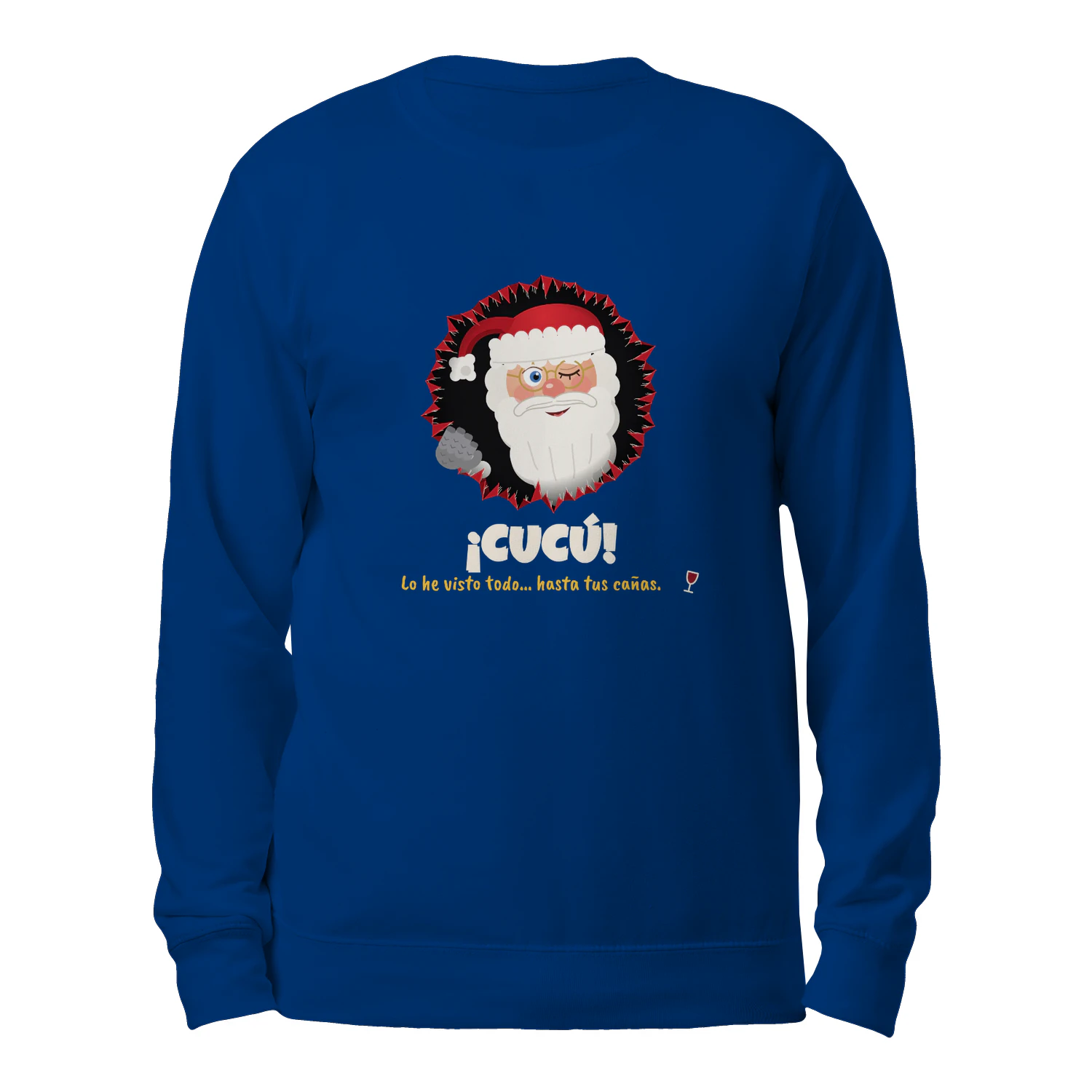 Sudadera Cuello Redondo ¡Cucú! Papá Noel – Regalo de Navidad divertido