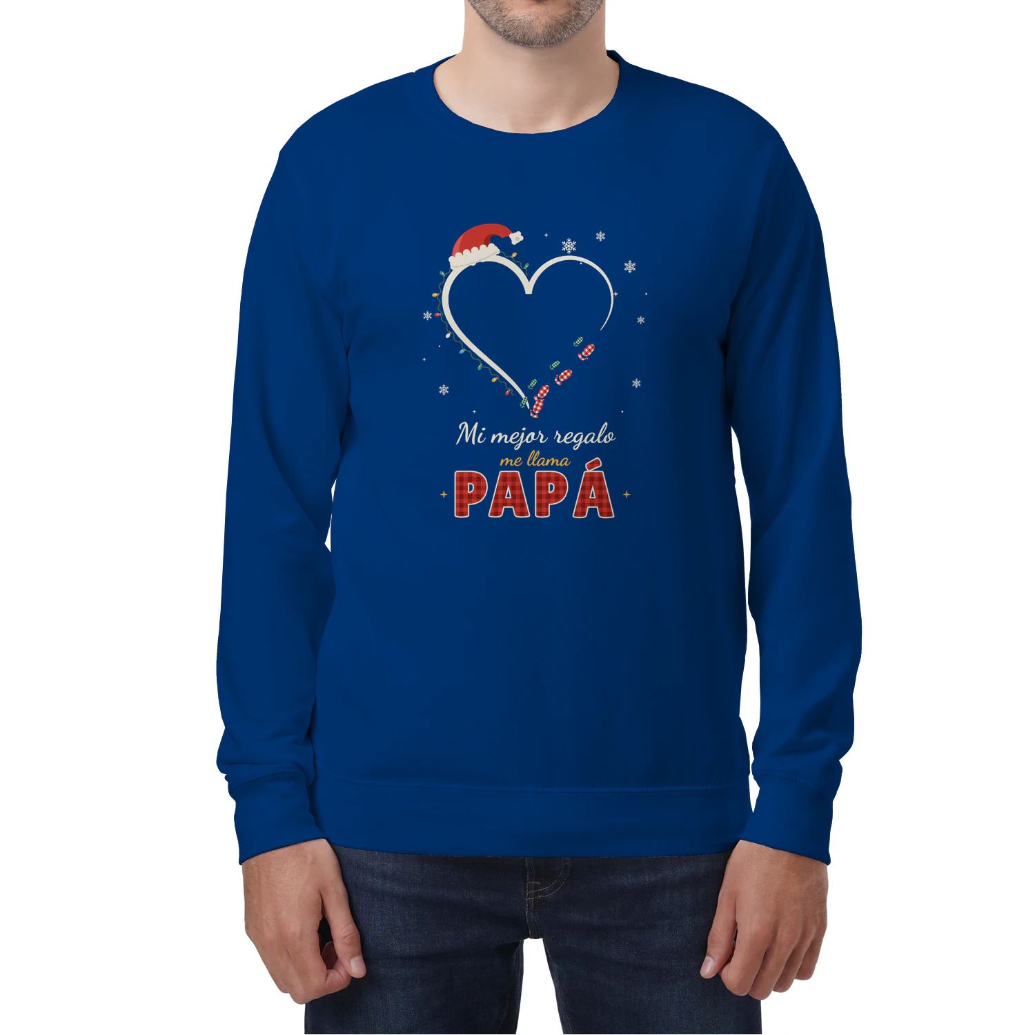 Sudadera Cuello Redondo Mi mejor regalo me llama papá – Regalo de Navidad para papá