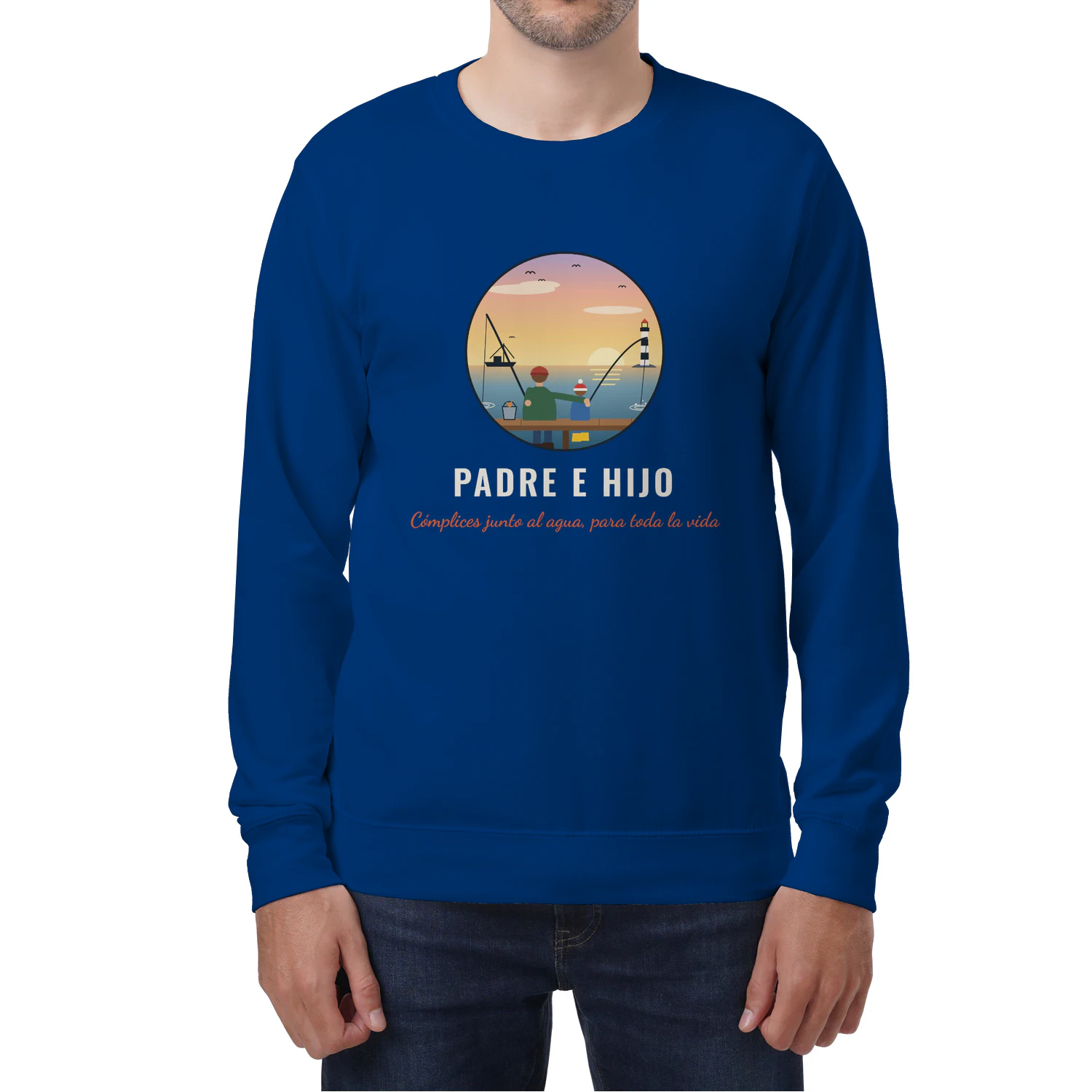 Sudadera Cuello Redondo Padre e hijo – Cómplices de pesca