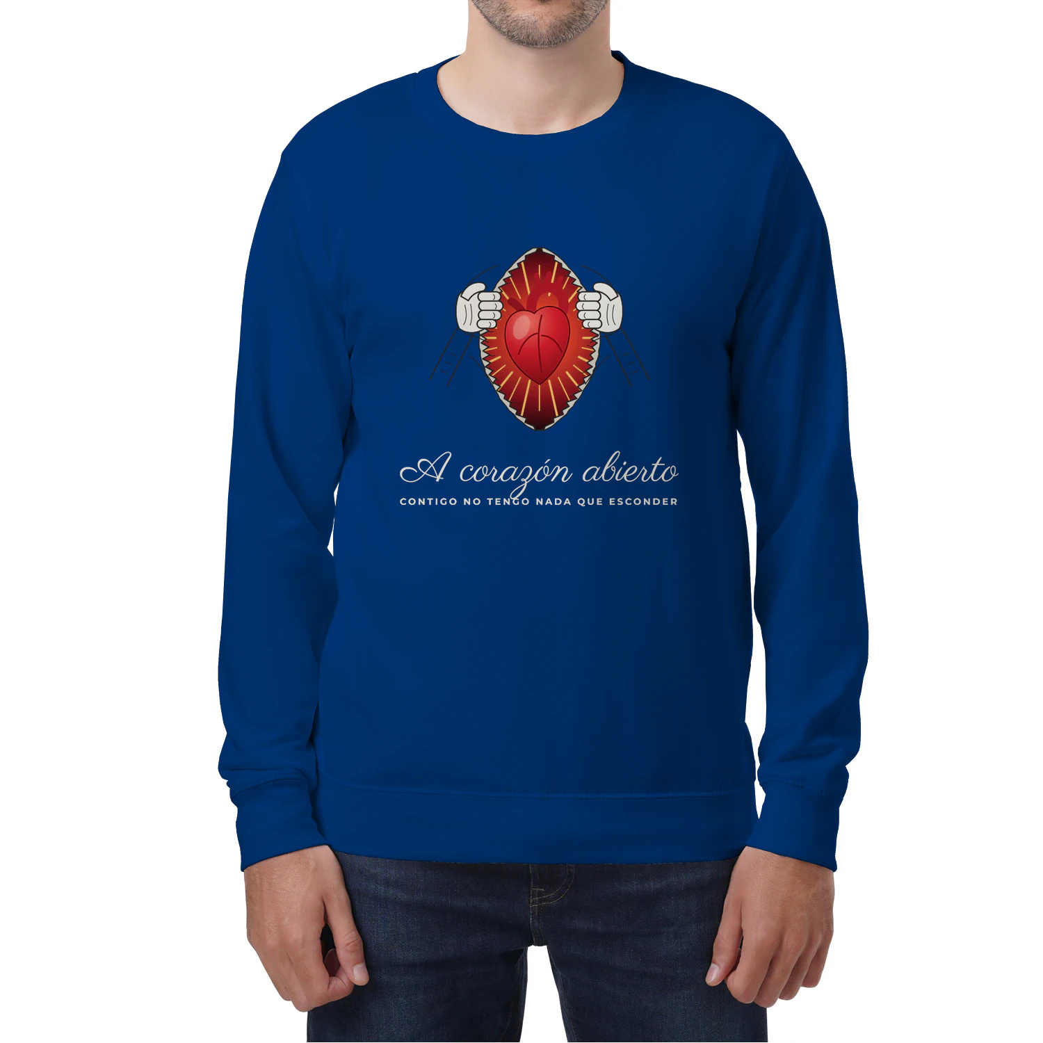 Sudadera Cuello Redondo A corazón abierto – Regalo romántico para parejas