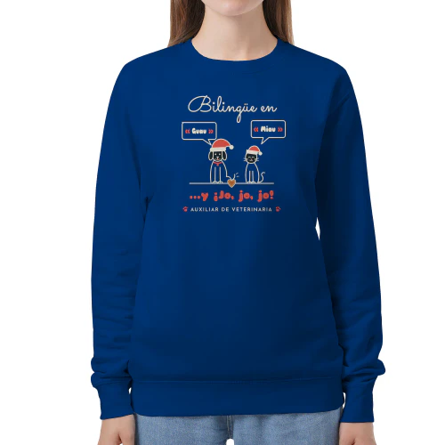 Sudaderas y Camisetas Bilingüe en Guau y Miau – Regalo para auxiliar de veterinaria