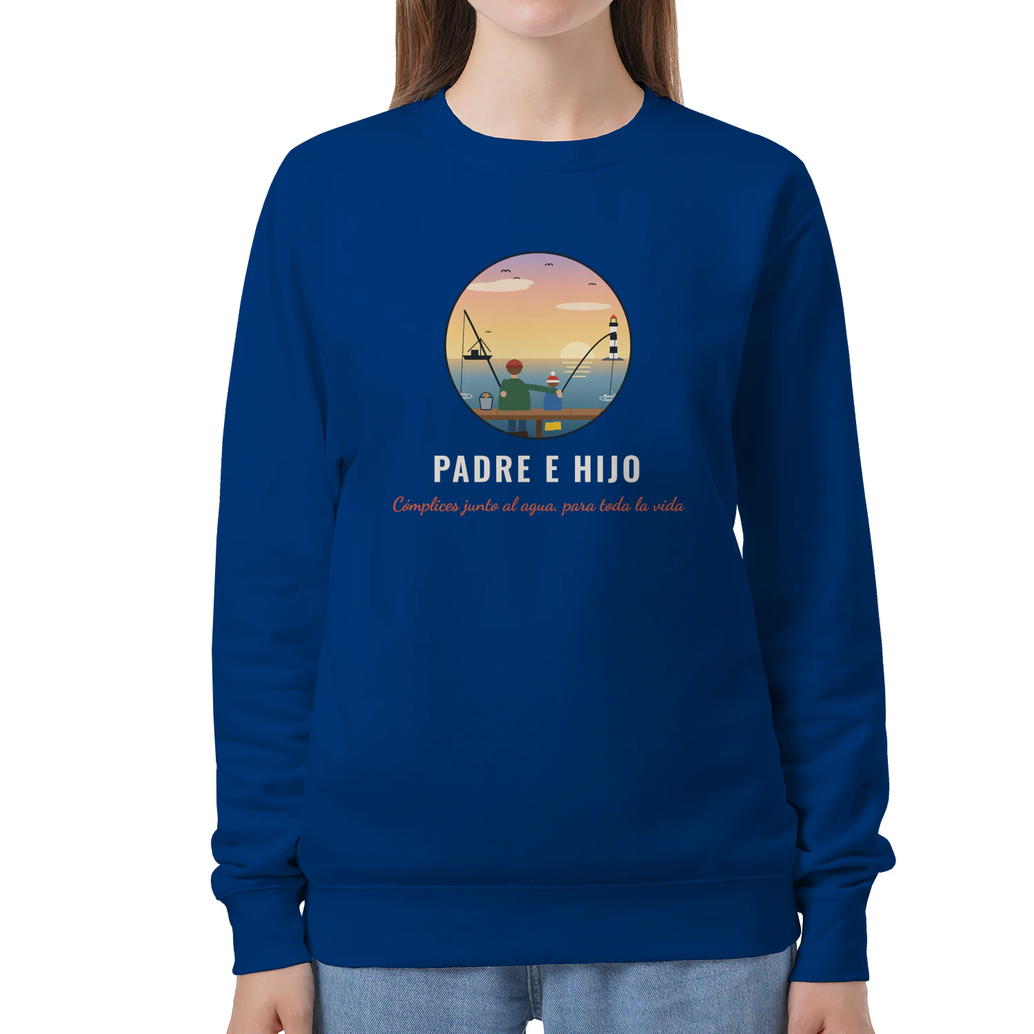 Sudadera Cuello Redondo Padre e hijo – Cómplices de pesca