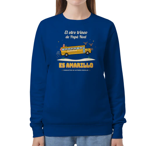 Sudaderas y Camisetas El otro trineo de Papá Noel es amarillo – Regalo para conductor de autobús escolar