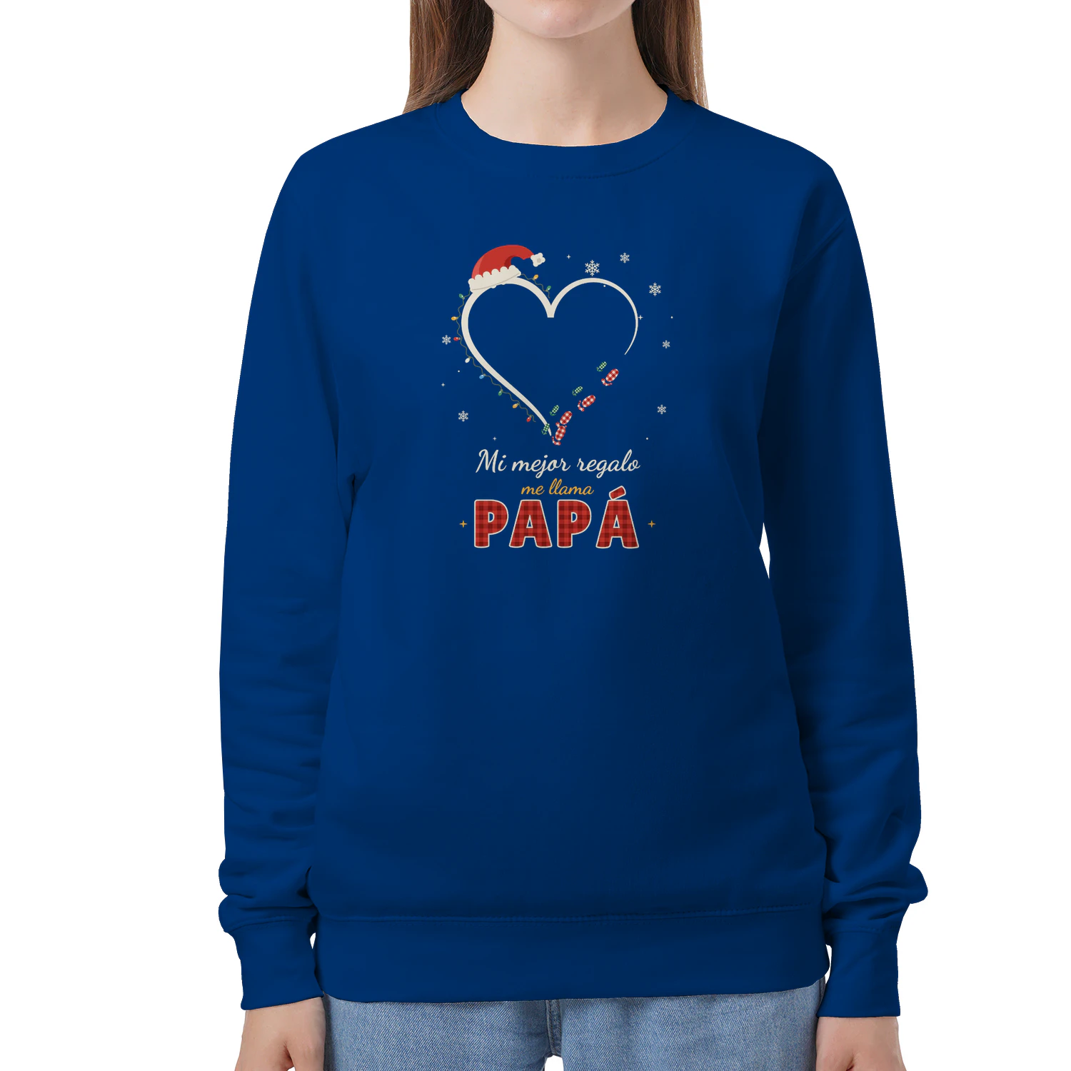 Sudadera Cuello Redondo Mi mejor regalo me llama papá – Regalo de Navidad para papá