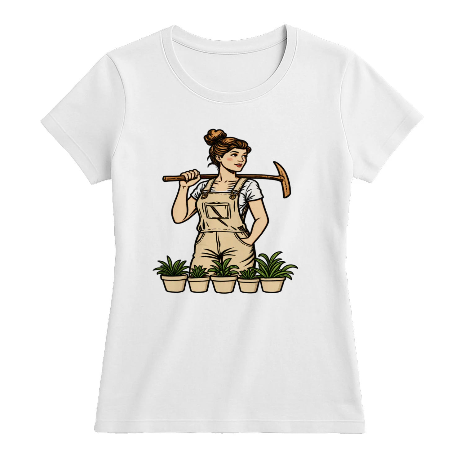 Chica Jardinera y Plantas