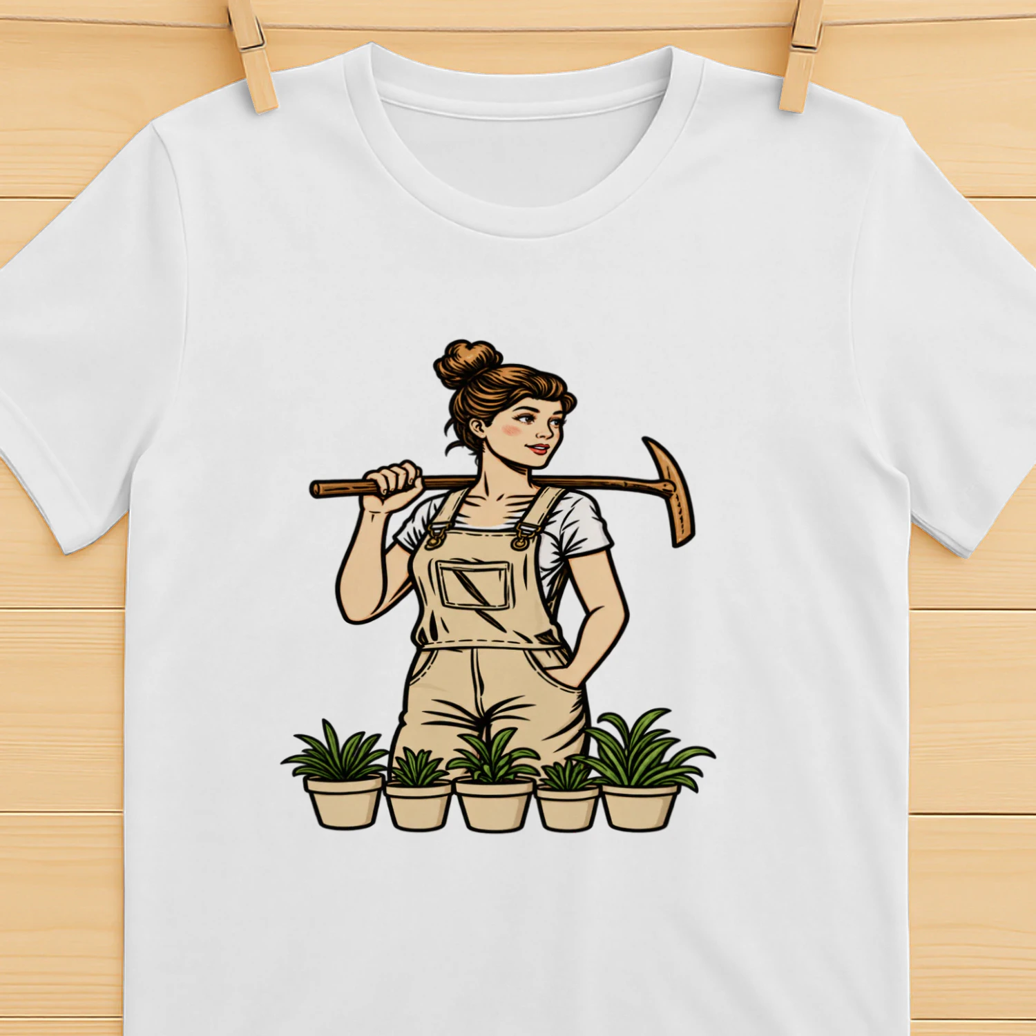 Chica Jardinera y Plantas