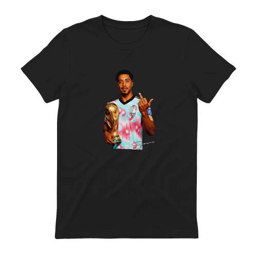 Youri Tielemans Belgium national football holding trophy middle finger shirt