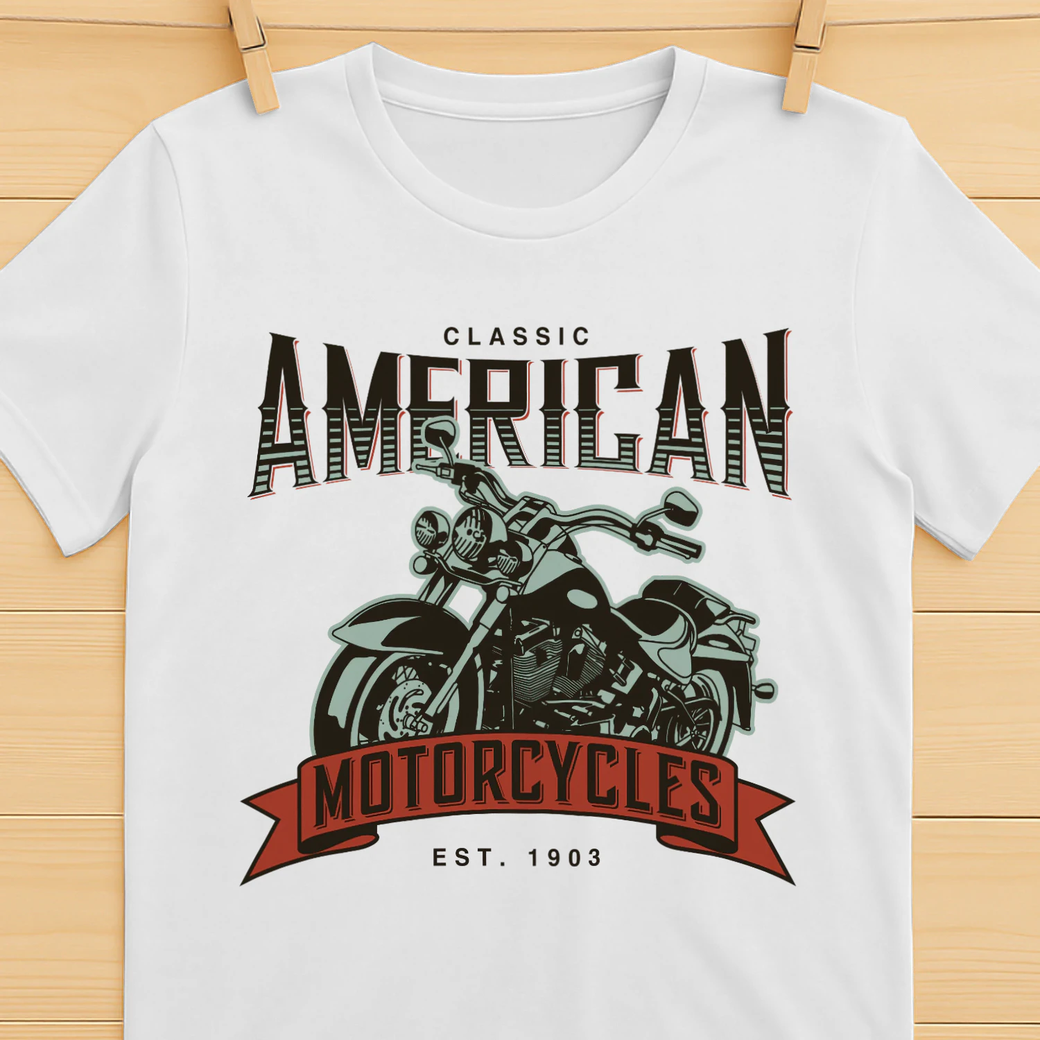 American Classic Motorcycle T-Shirt – Vintage Biker Tee