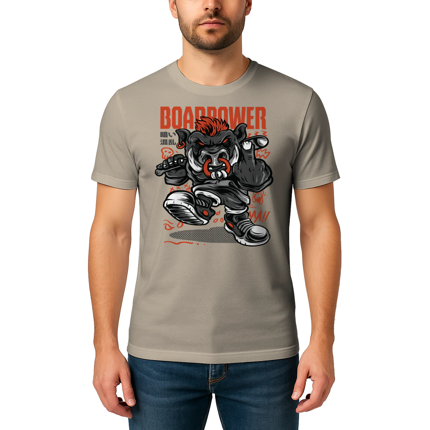 Boar Power Punk Streetwear
