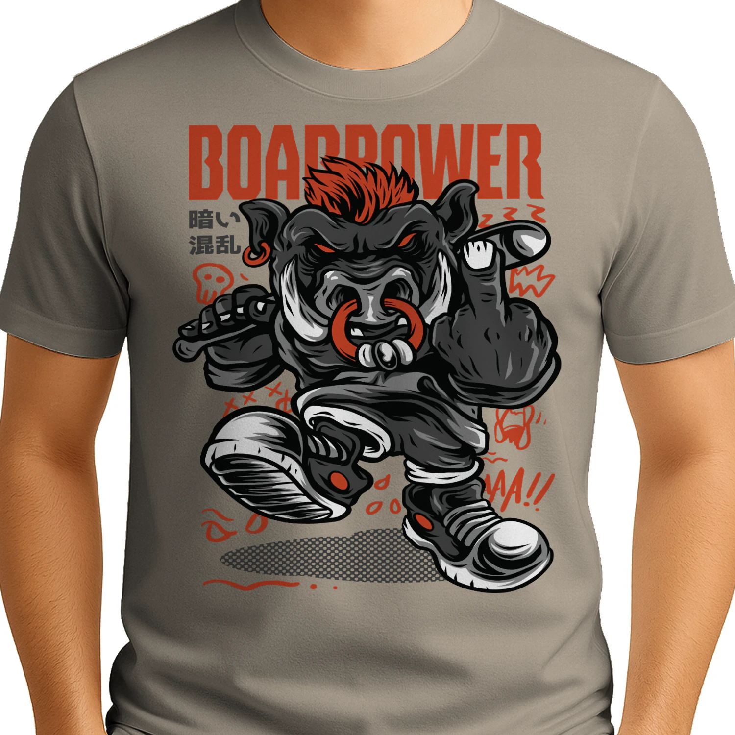 Boar Power Punk Streetwear
