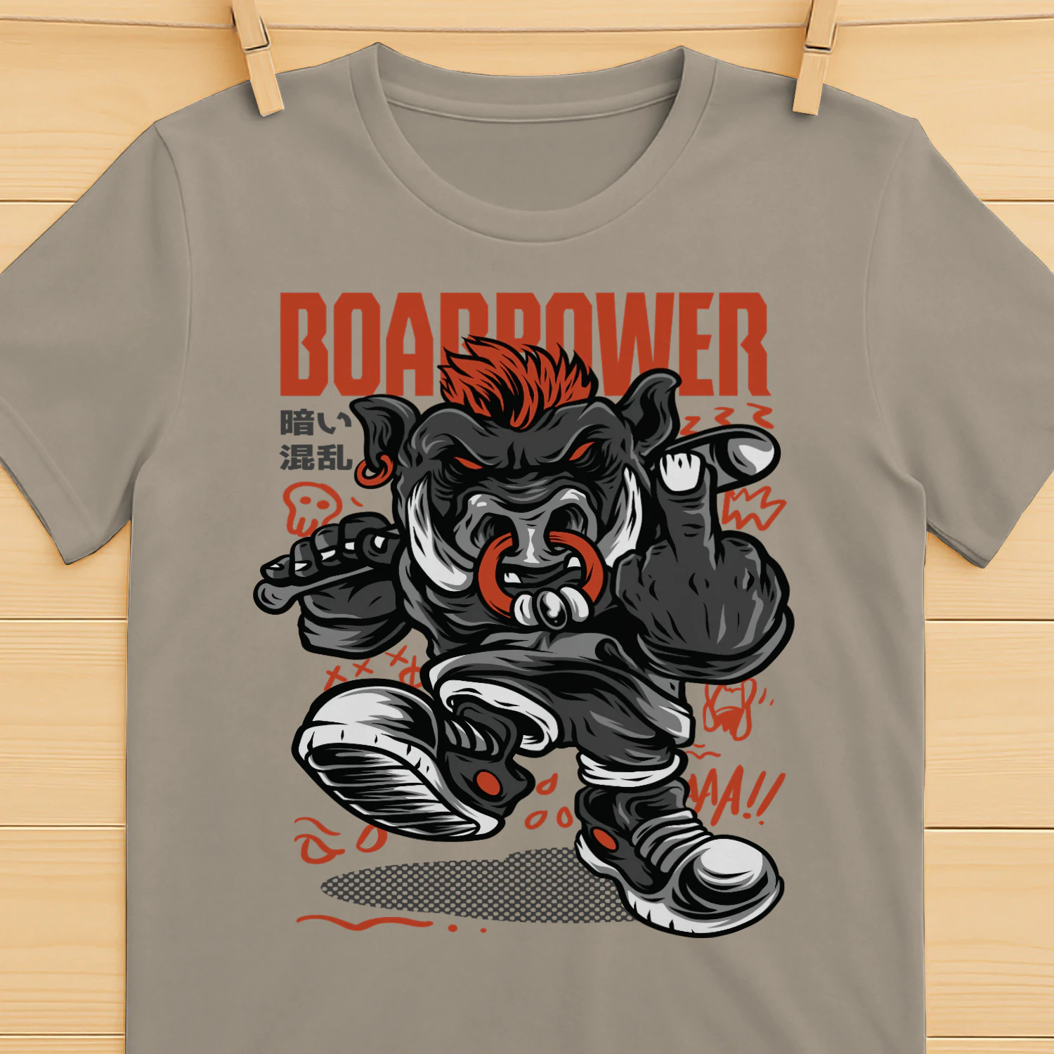 Boar Power Punk Streetwear