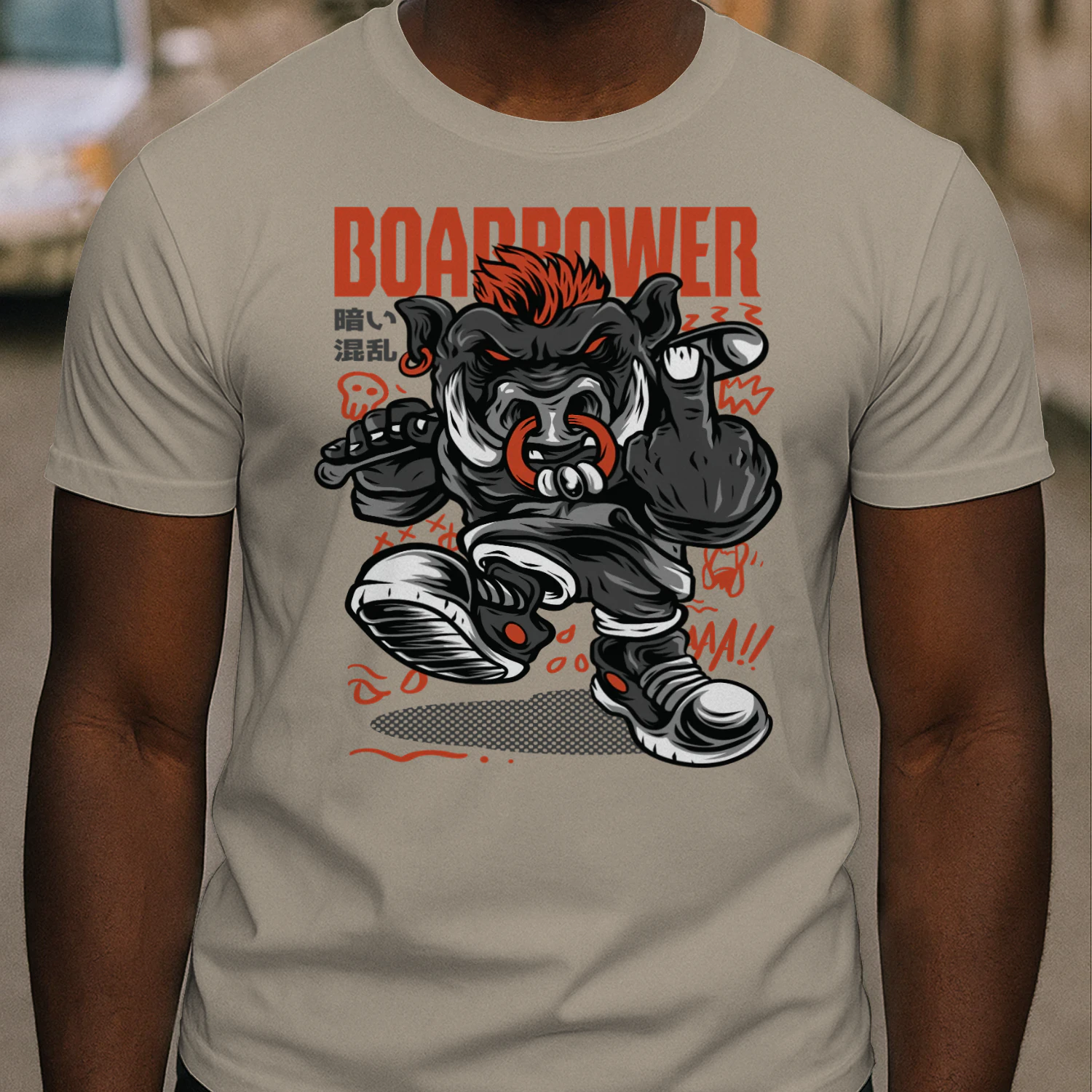 Boar Power Punk Streetwear