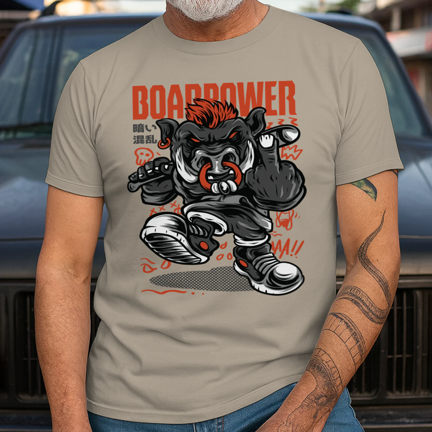 Boar Power Punk Streetwear