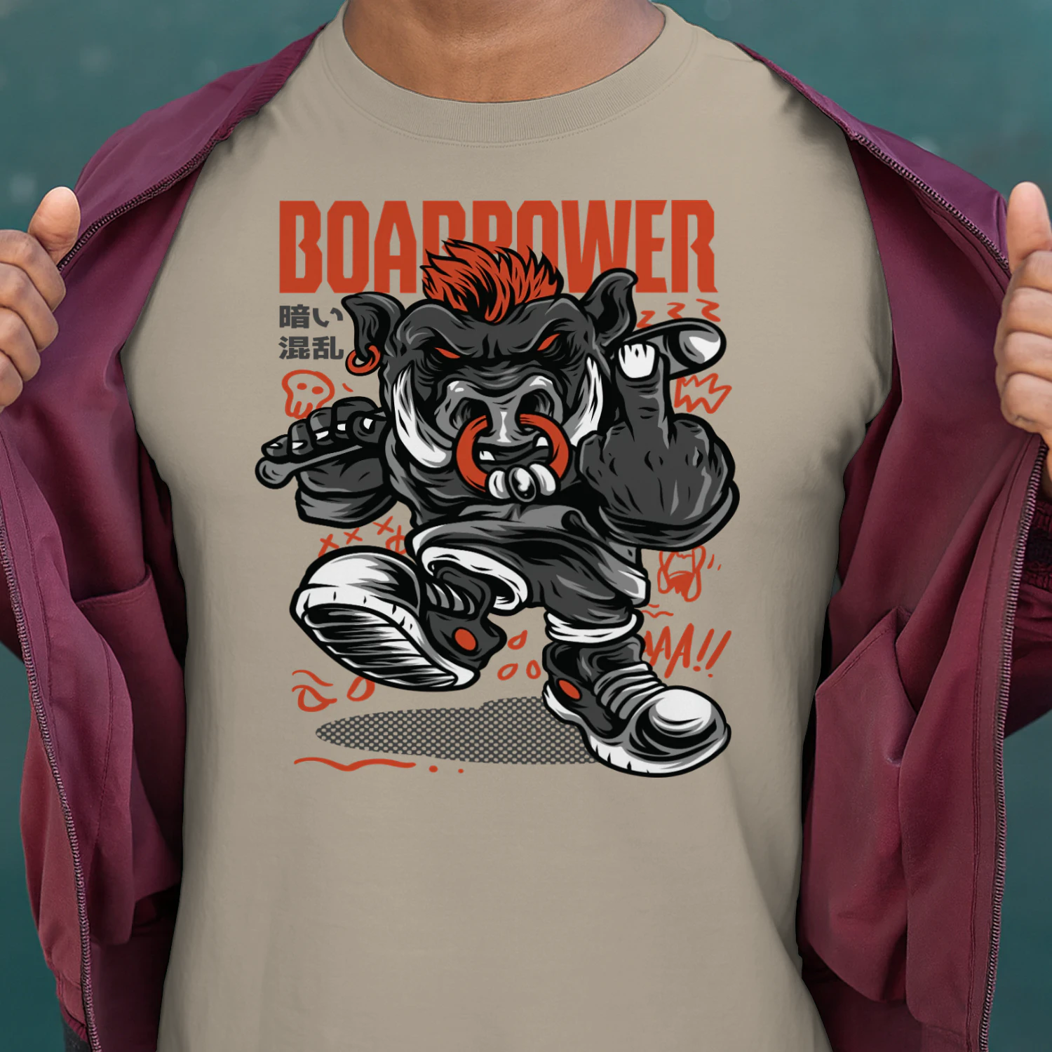 Boar Power Punk Streetwear