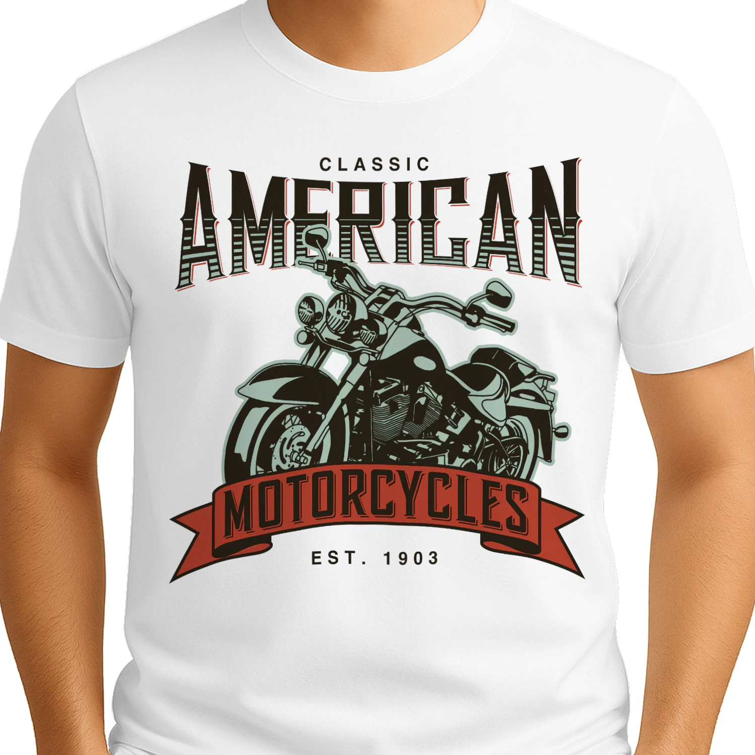 American Classic Motorcycle T-Shirt – Vintage Biker Tee