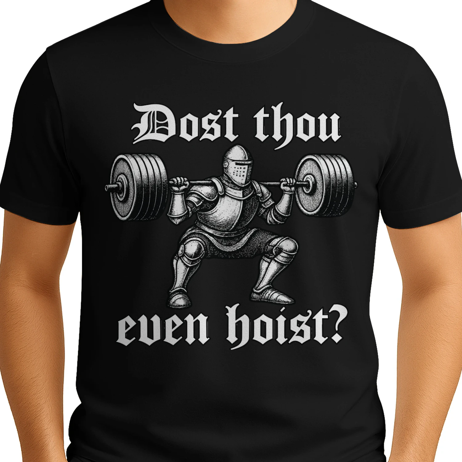 Medieval Knight Powerlifting Squat Classic Unisex T-shirt