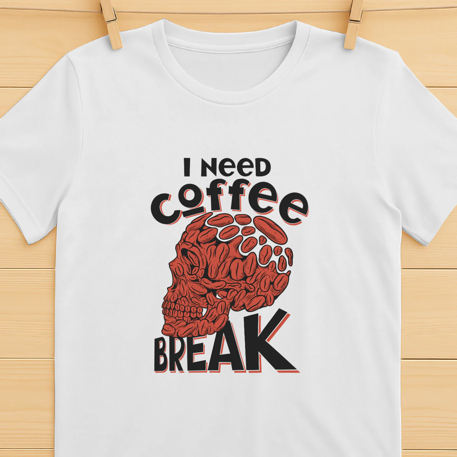 Coffee Break Skull  for Coffee Lovers Classic Unisex T-shirt