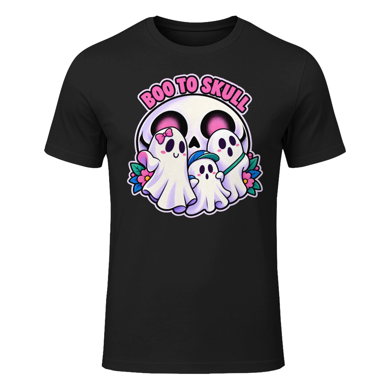 Cute Boo to Skulls Halloween Ghost Family Classic Unisex T-shirt