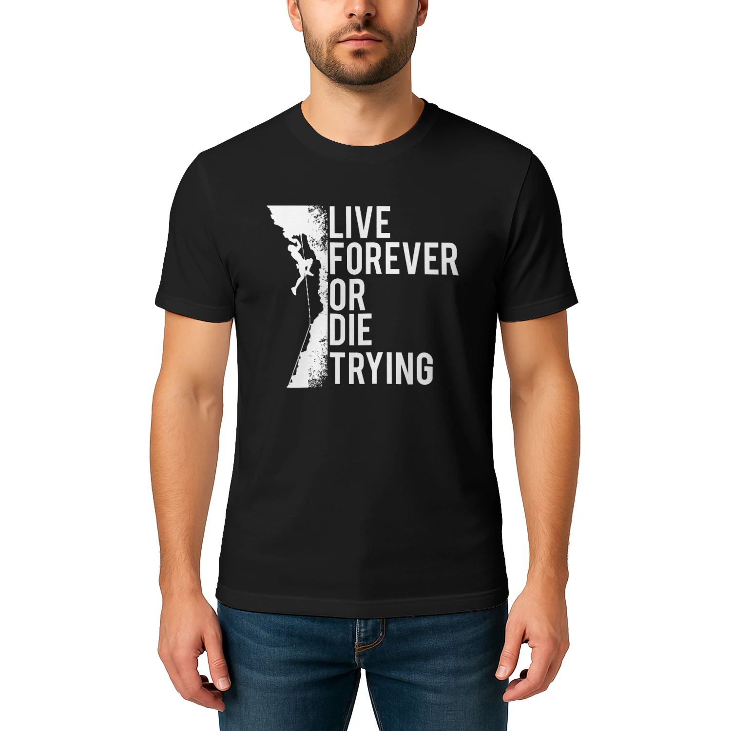 Rock Climbing Live Forever for Climbers Classic Unisex T-shirt