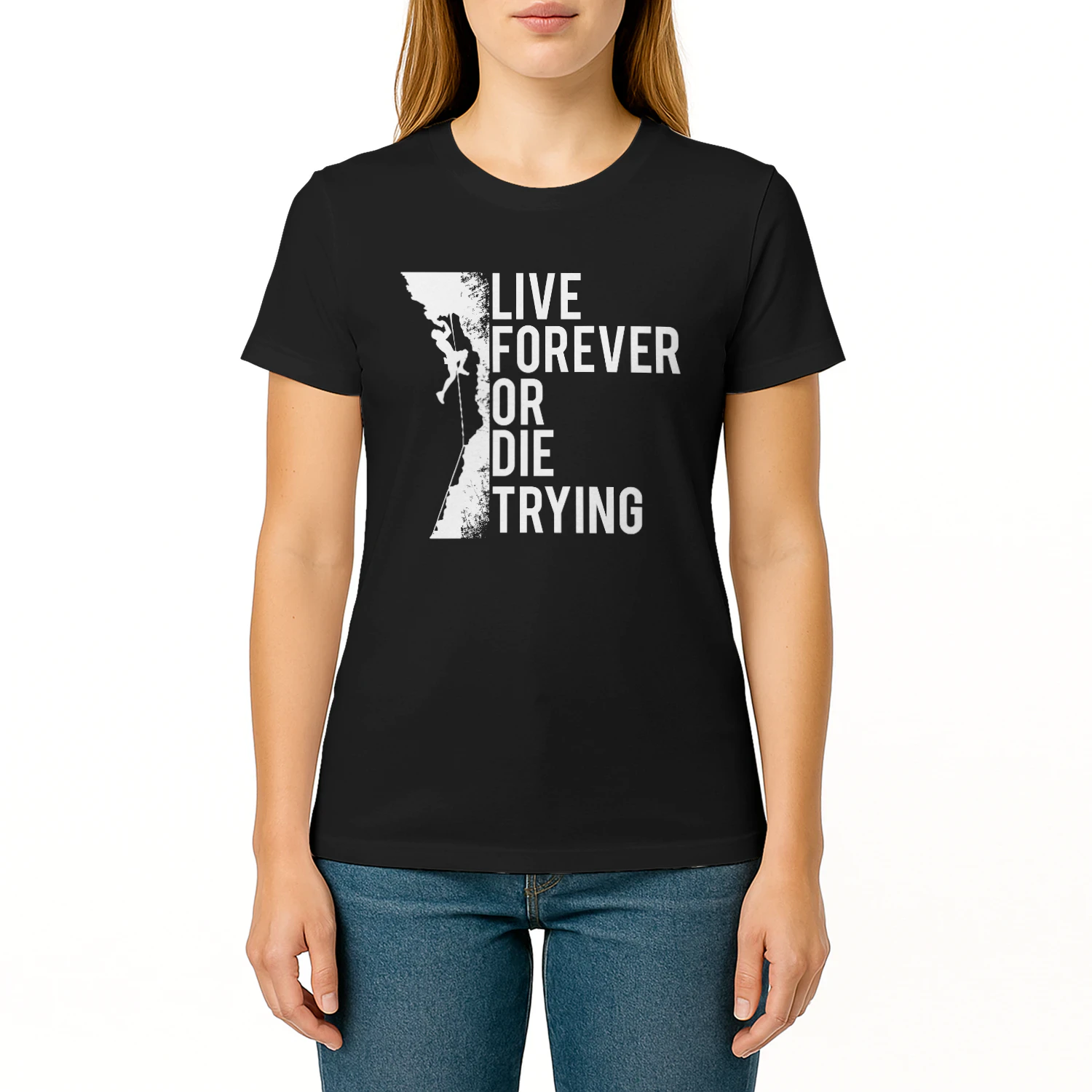 Rock Climbing Live Forever for Climbers Classic Unisex T-shirt