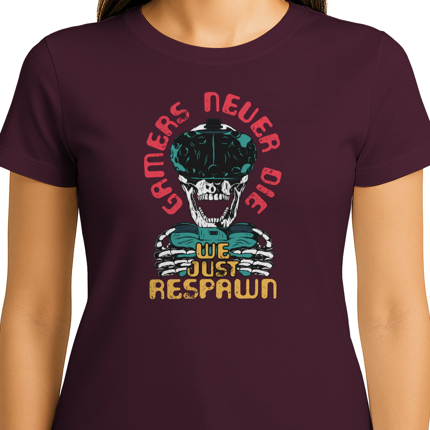 We Just Respawn Gaming Skull for Gamers Classic Unisex T-shirt