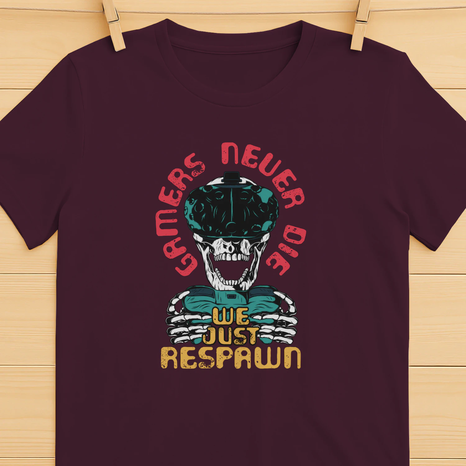 We Just Respawn Gaming Skull for Gamers Classic Unisex T-shirt