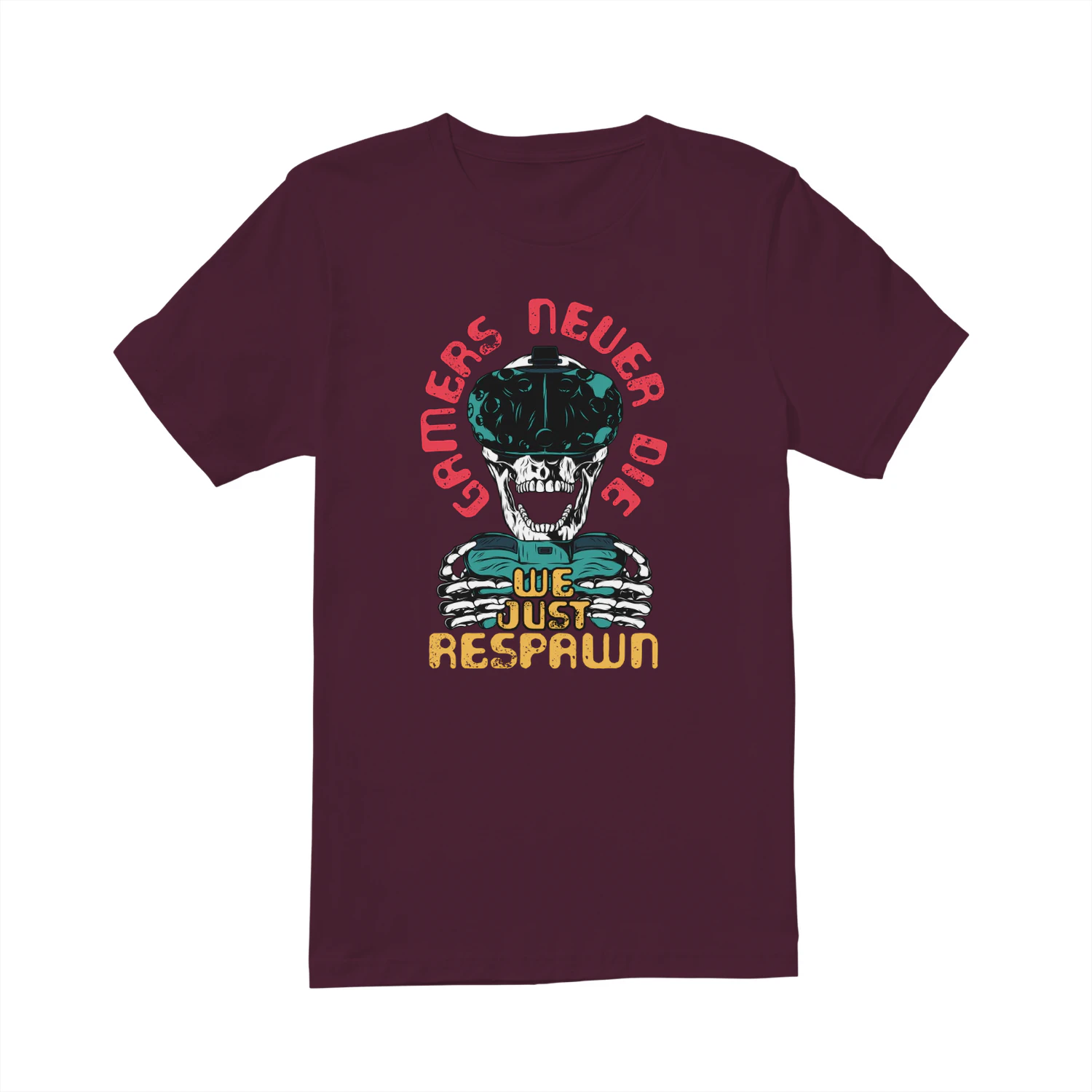 We Just Respawn Gaming Skull for Gamers Classic Unisex T-shirt