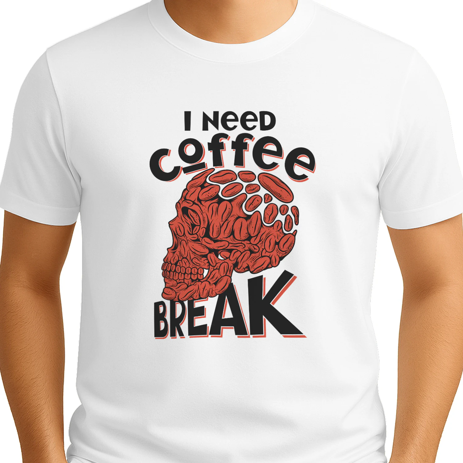 Coffee Break Skull  for Coffee Lovers Classic Unisex T-shirt