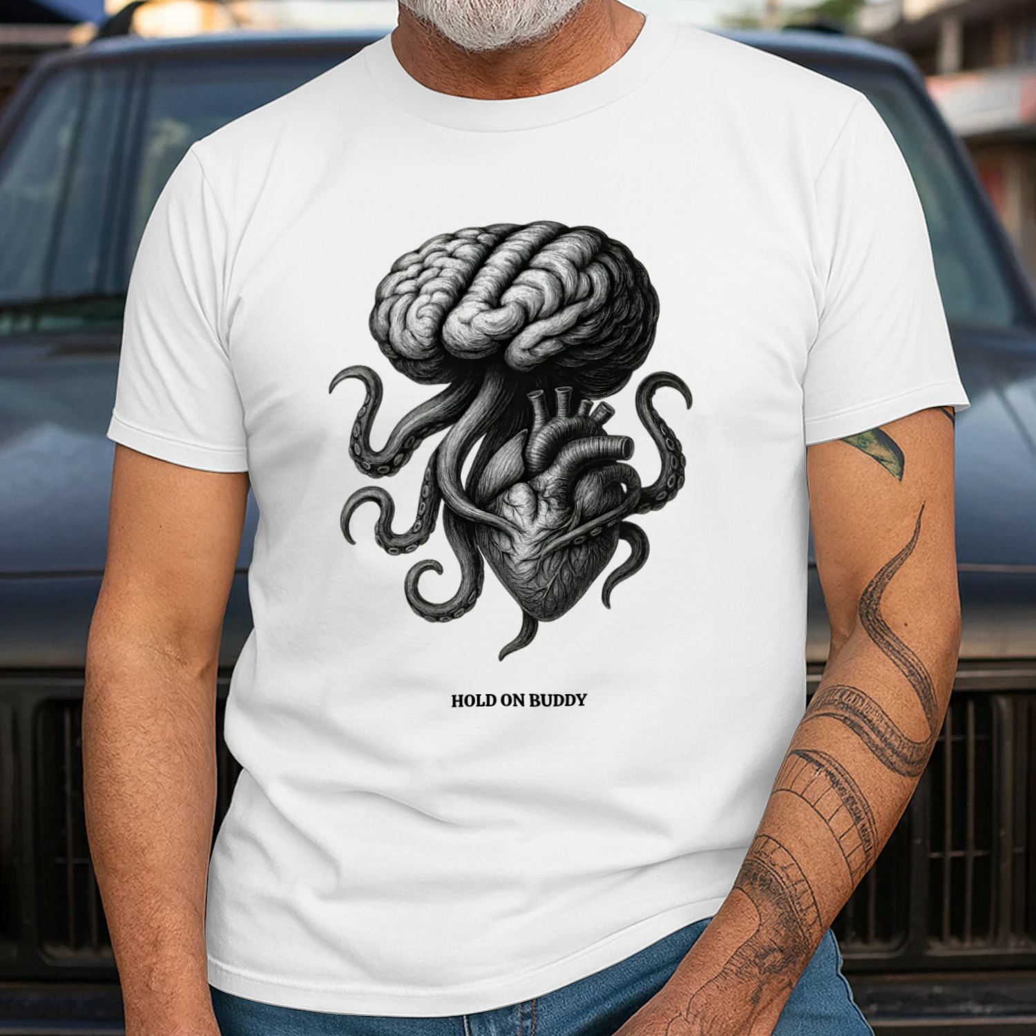 ITIAZMA _ Hold On Buddy_ NEW T-shirt