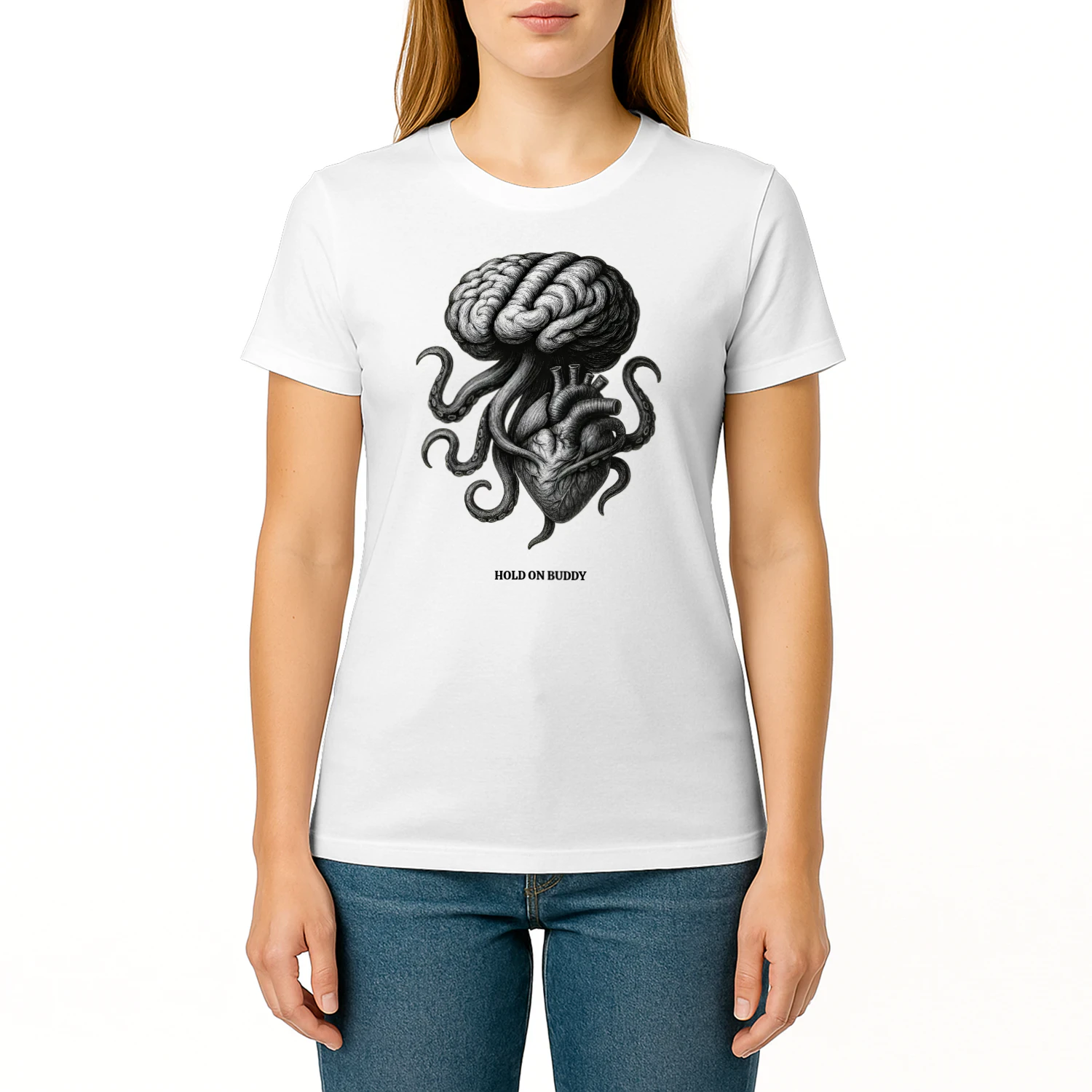 ITIAZMA _ Hold On Buddy_ NEW T-shirt