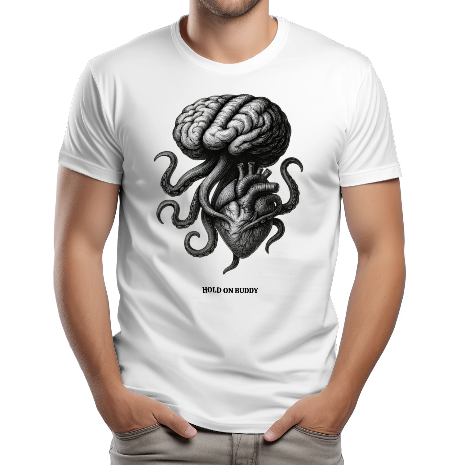 ITIAZMA _ Hold On Buddy_ NEW T-shirt